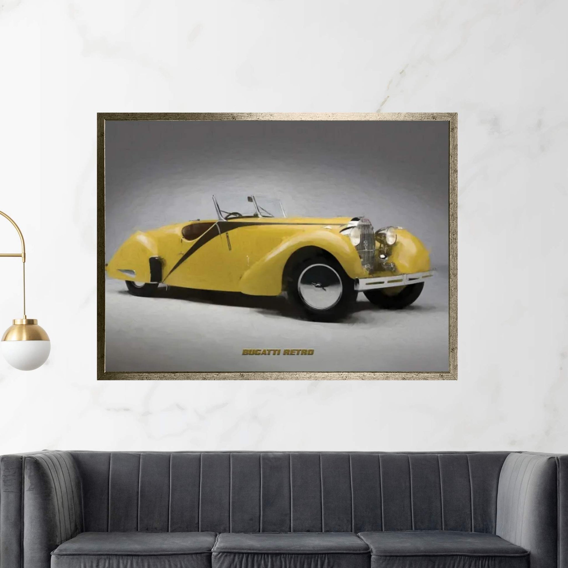 Bugatti Retro Canvas Wall Art - Y Canvas