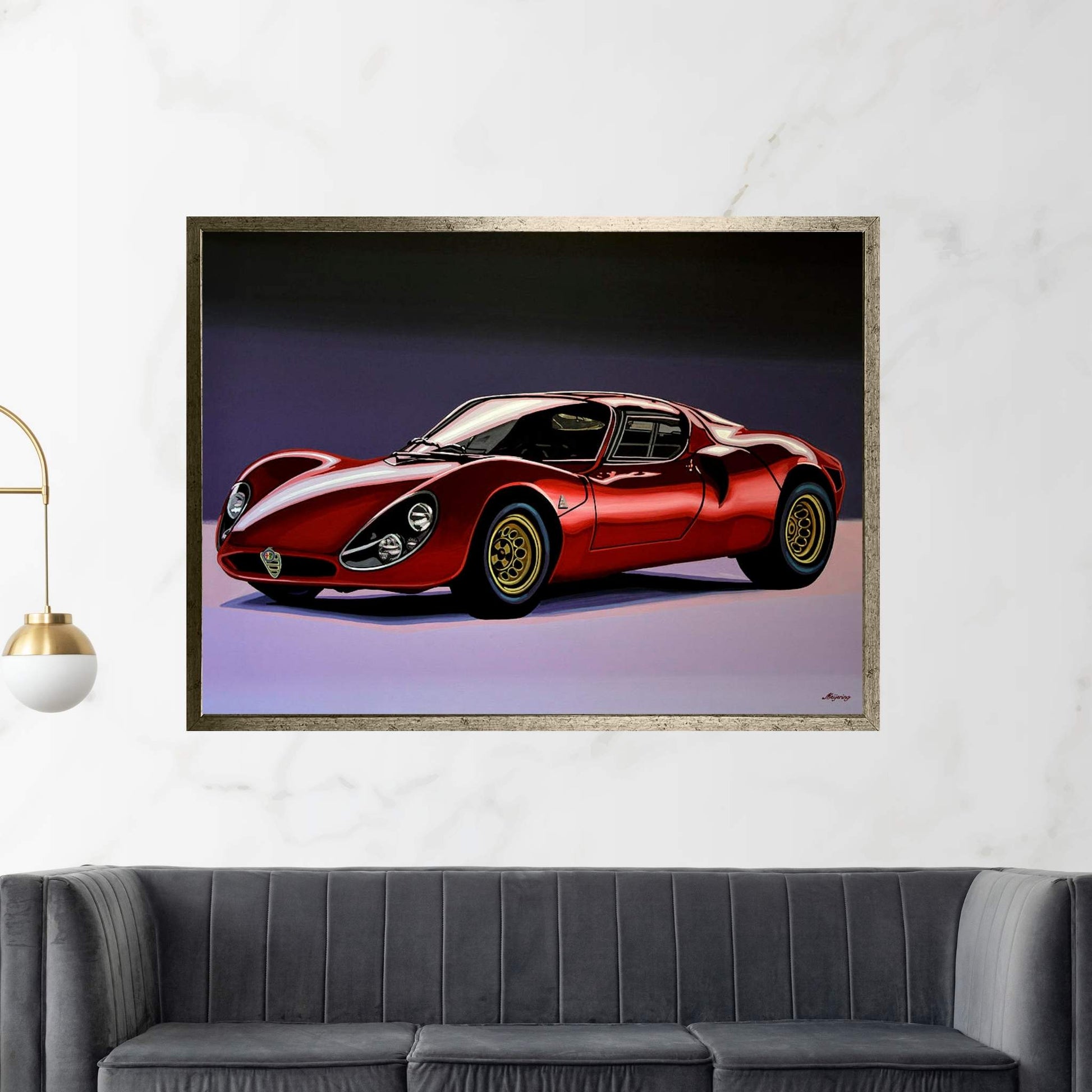Alfa Romeo 33 Stradale 1967 Canvas Wall Art - Y Canvas