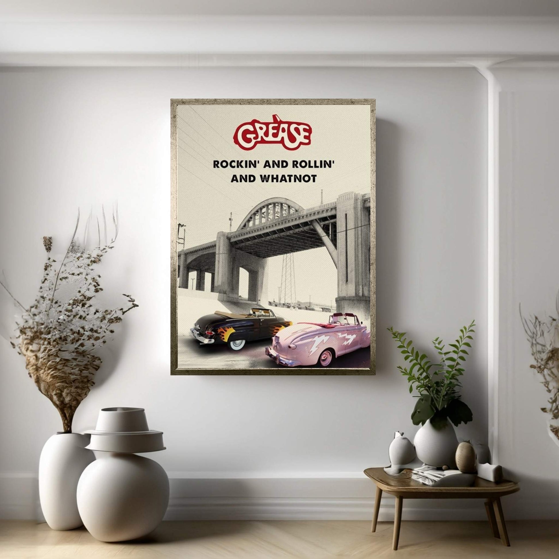 Grease Travel Movie Art Canvas Wall Art - Y Canvas