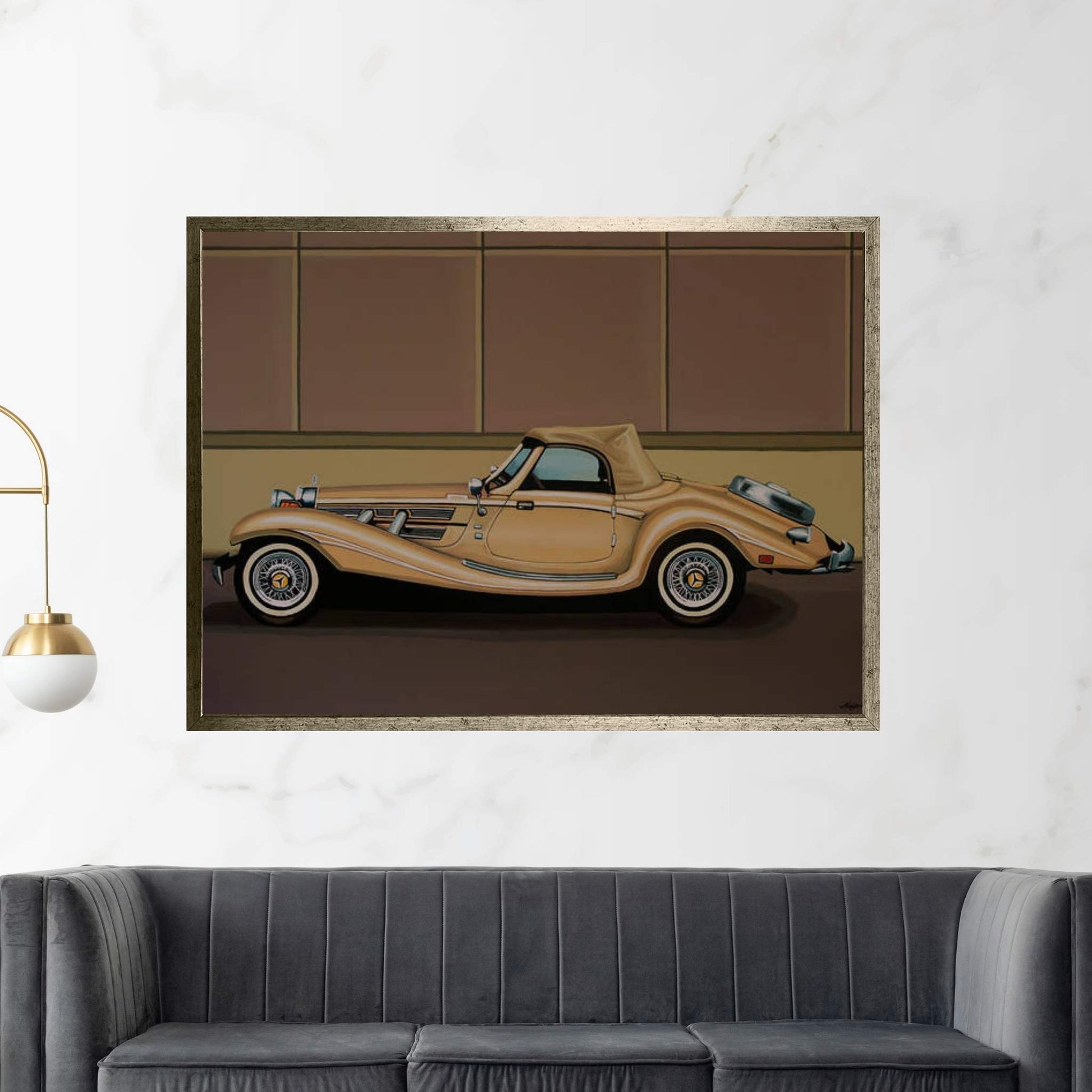 Mercedes 500K Roadster Car Canvas Wall Art - Y Canvas