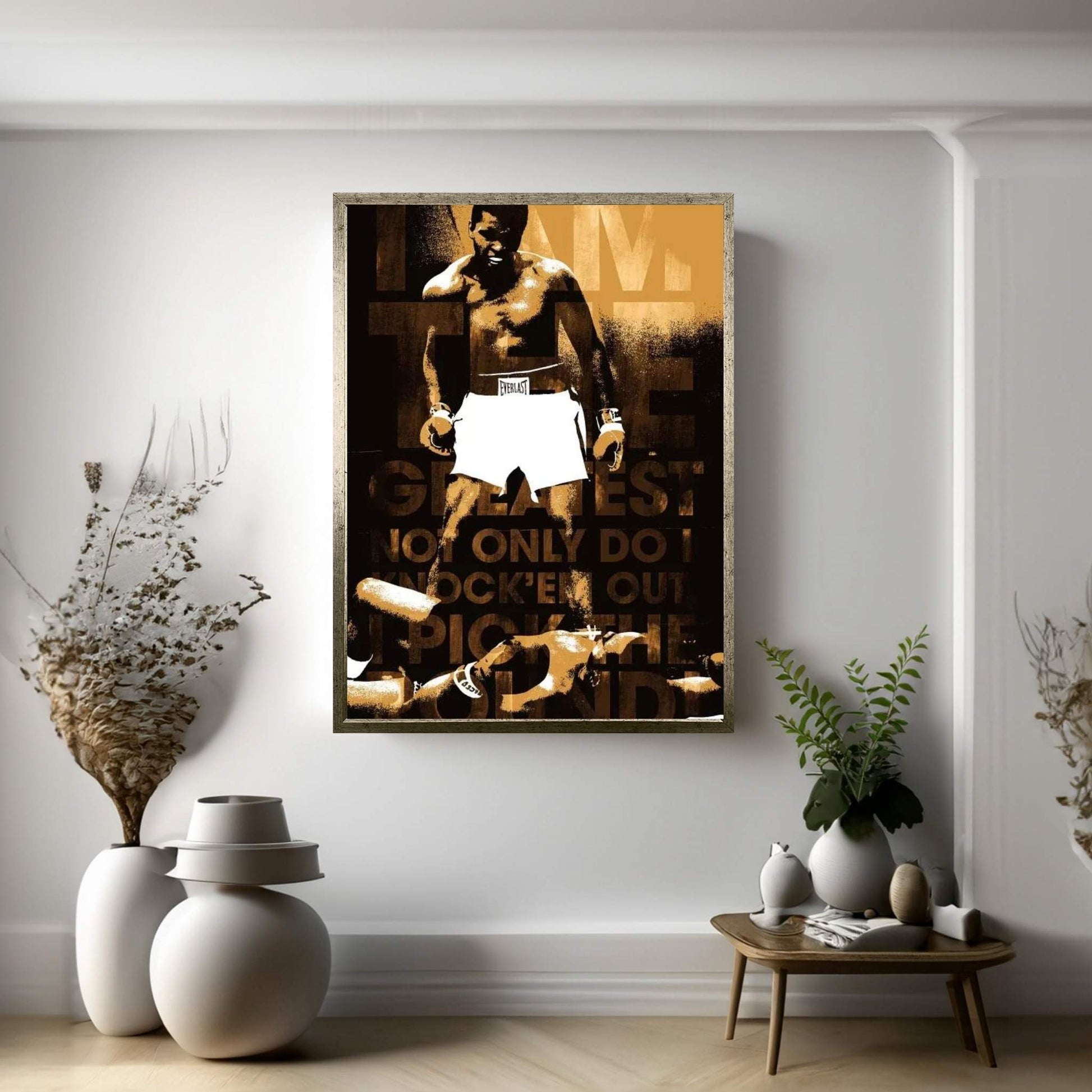 Muhammad Ali Vs. Sonny Liston, 1965 "I am The Greatest" Canvas Wall Art - Y Canvas