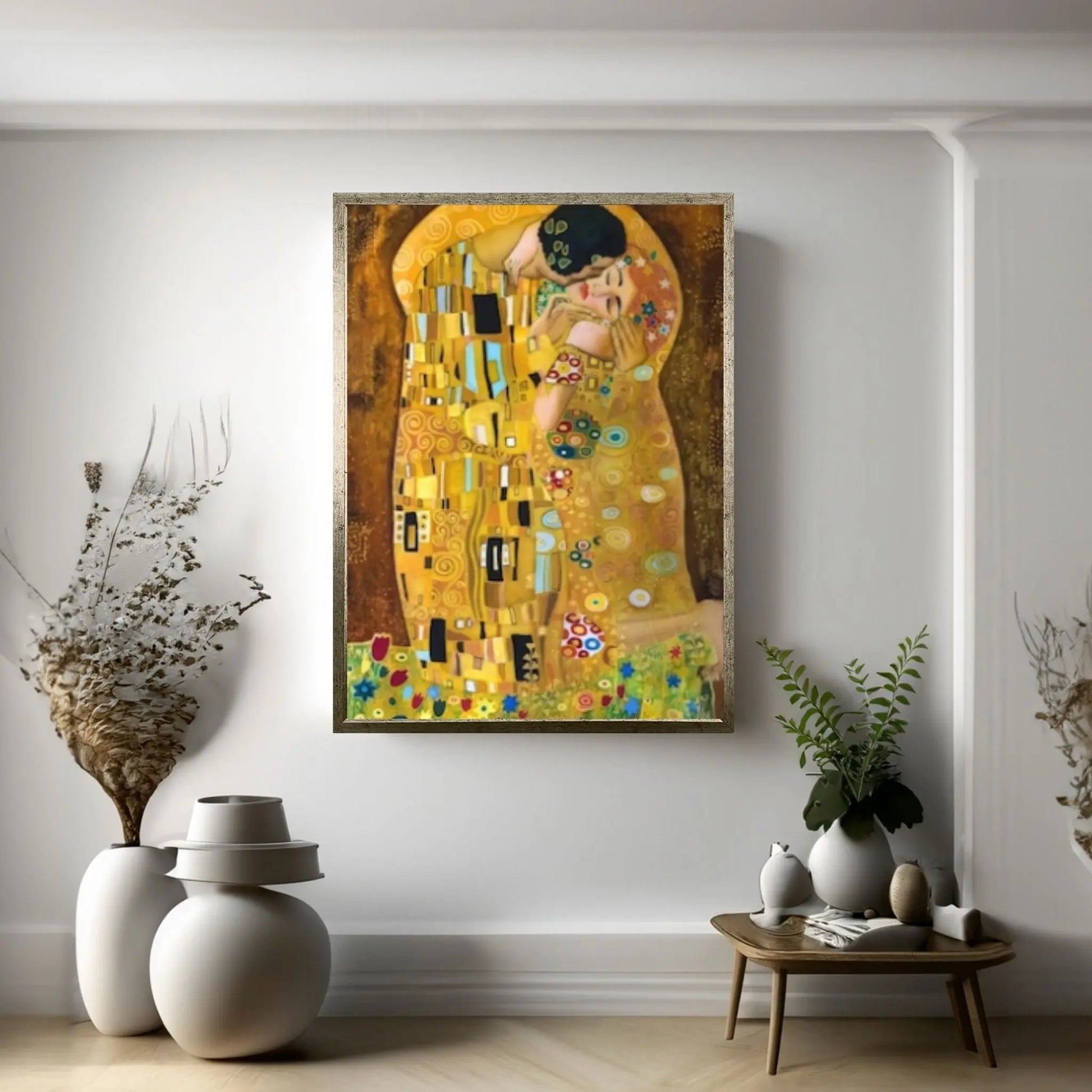 Gustav Klimt - The Kiss Canvas Wall Art Print on Canvas - Y Canvas