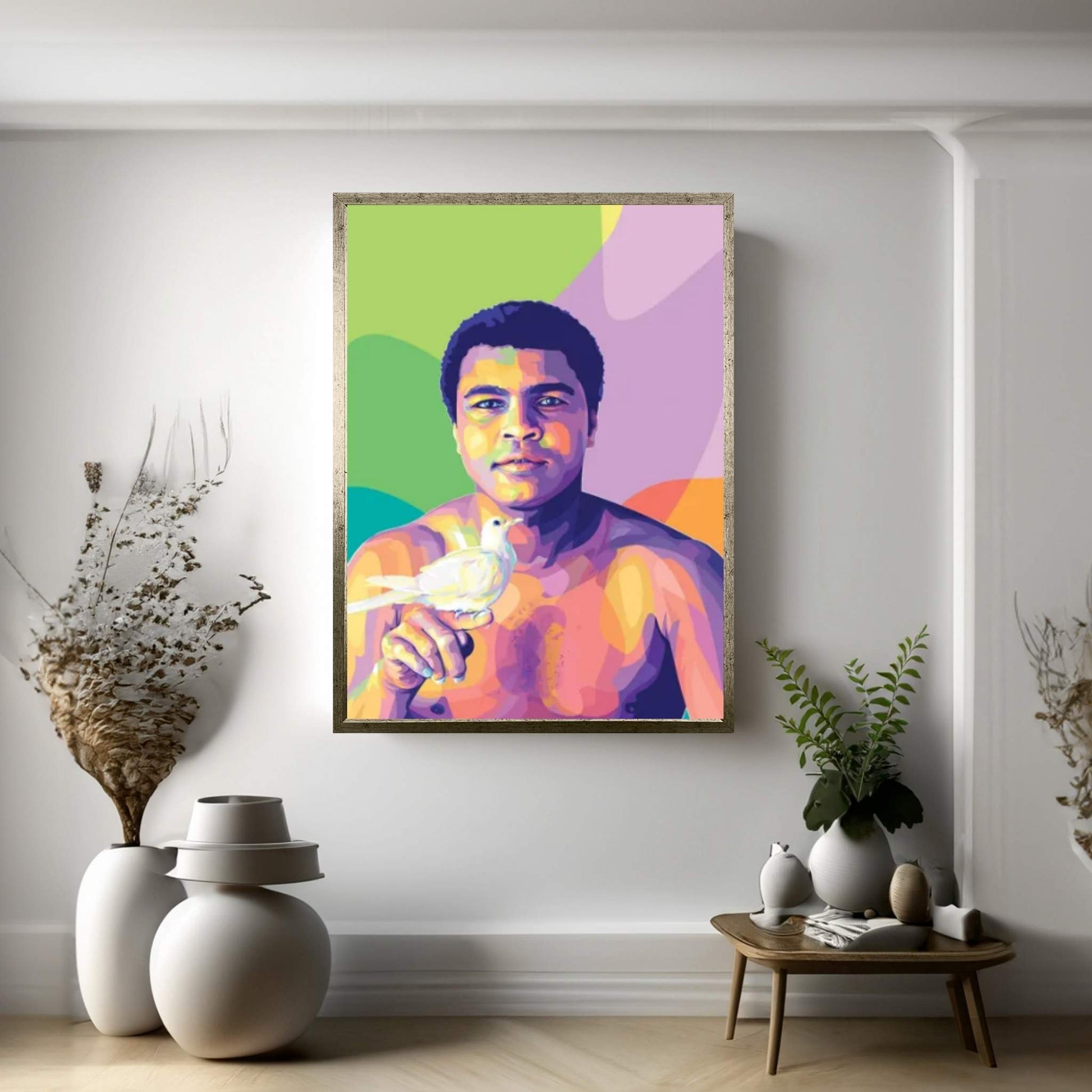 Muhammad Ali and The Dove Canvas Wall Art - Y Canvas