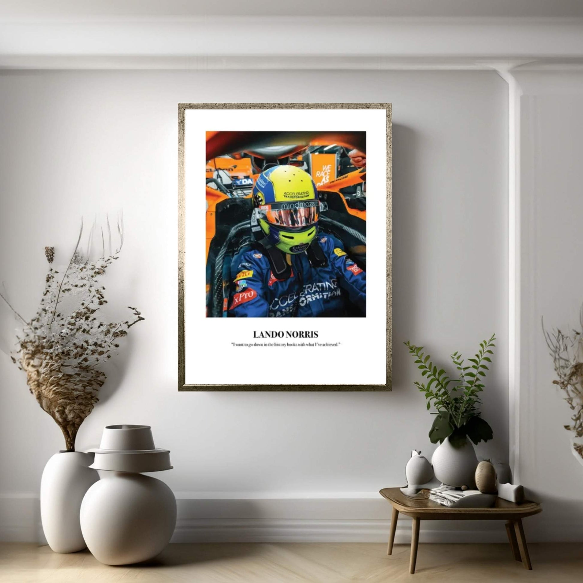 Lando Norris Cockpit Canvas Wall Art - Y Canvas