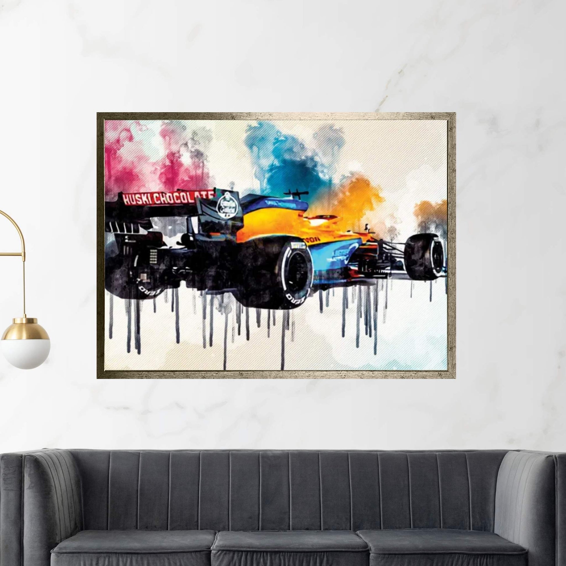 Mclaren Mcl35 Back View 2020 F1 Cars Studio Lando Norris Formula 1 Mclaren F1 Canvas Wall Art - Y Canvas