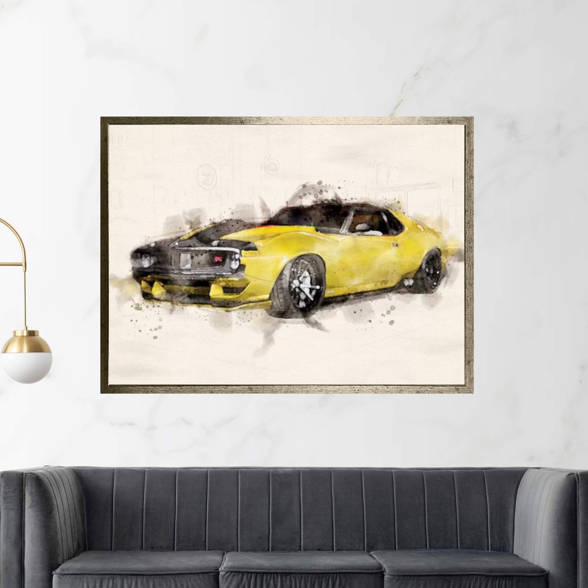 AMC Javelin Sports Car Canvas Wall Art - Y Canvas