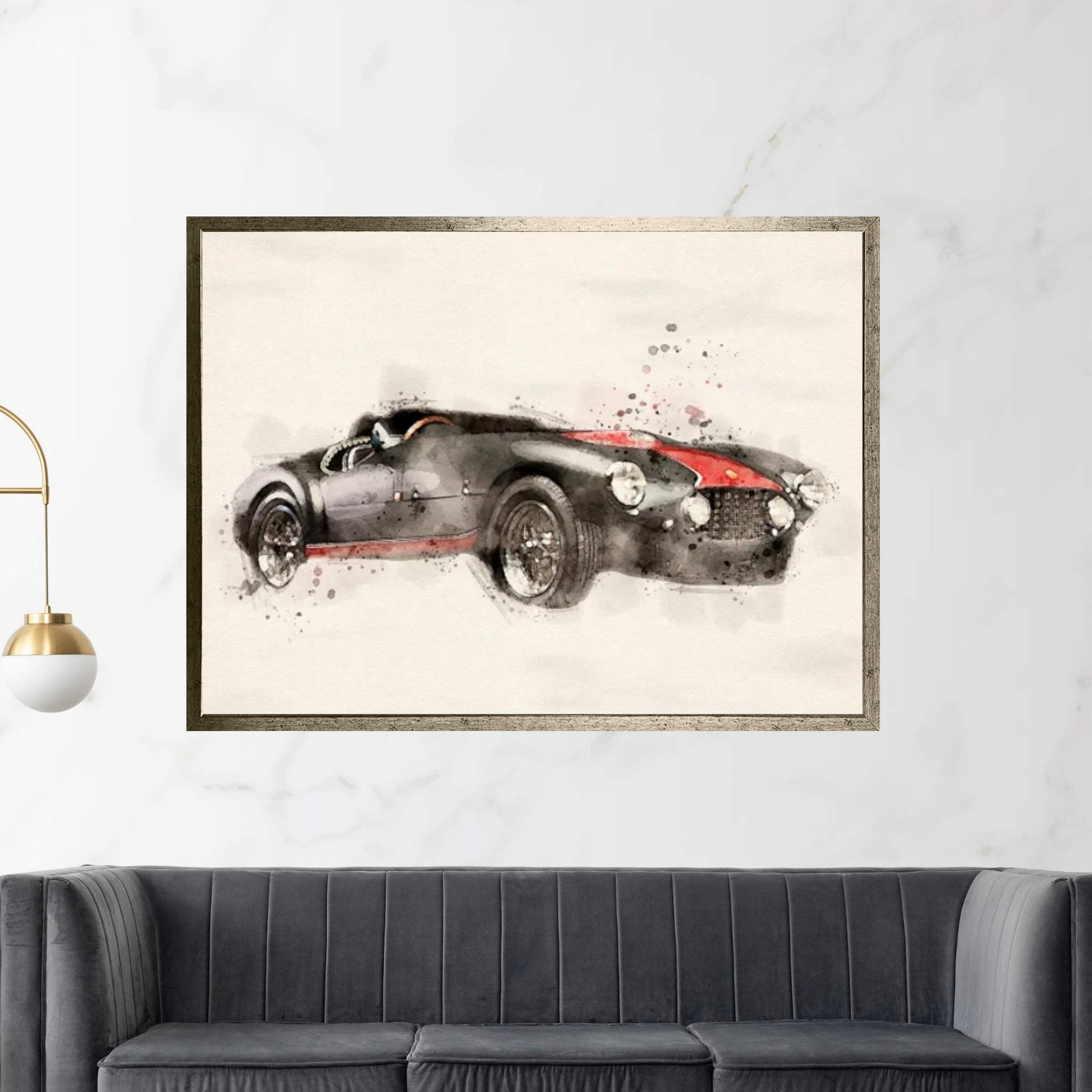 Ferrari Retro MCMLIII Canvas Wall Art - Y Canvas