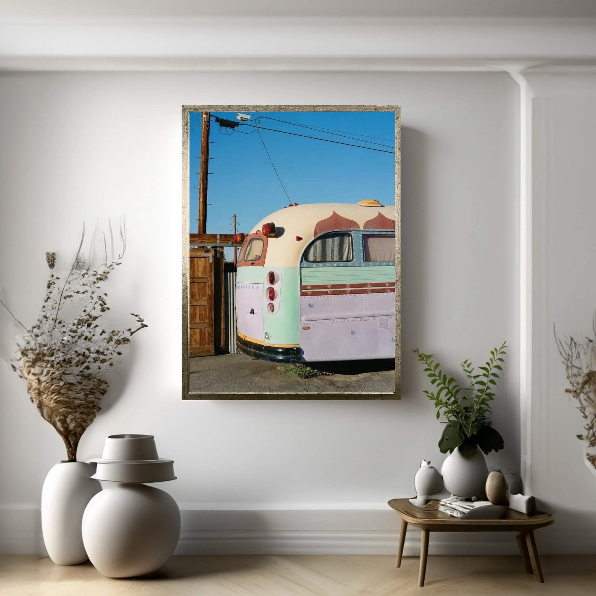 Joshua Tree Bus On Film Canvas Wall Art - Y Canvas