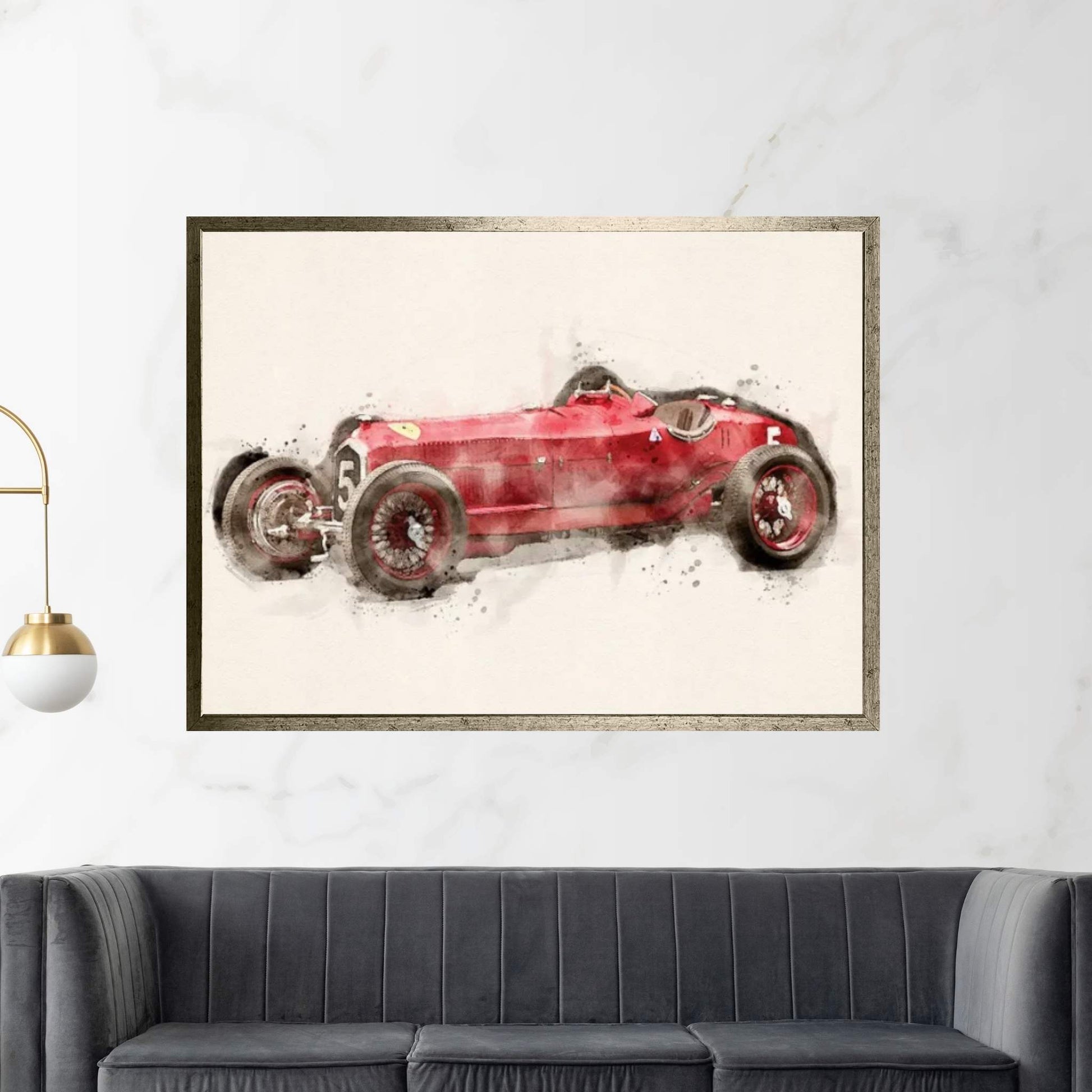 Alfa Romeo Retro V II Canvas Wall Art - Y Canvas