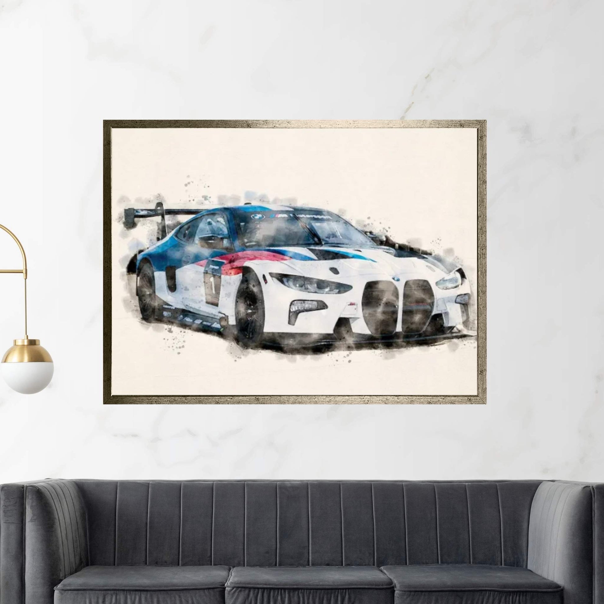 BMW Tuning 2022 M4 GT3 Canvas Wall Art - Y Canvas