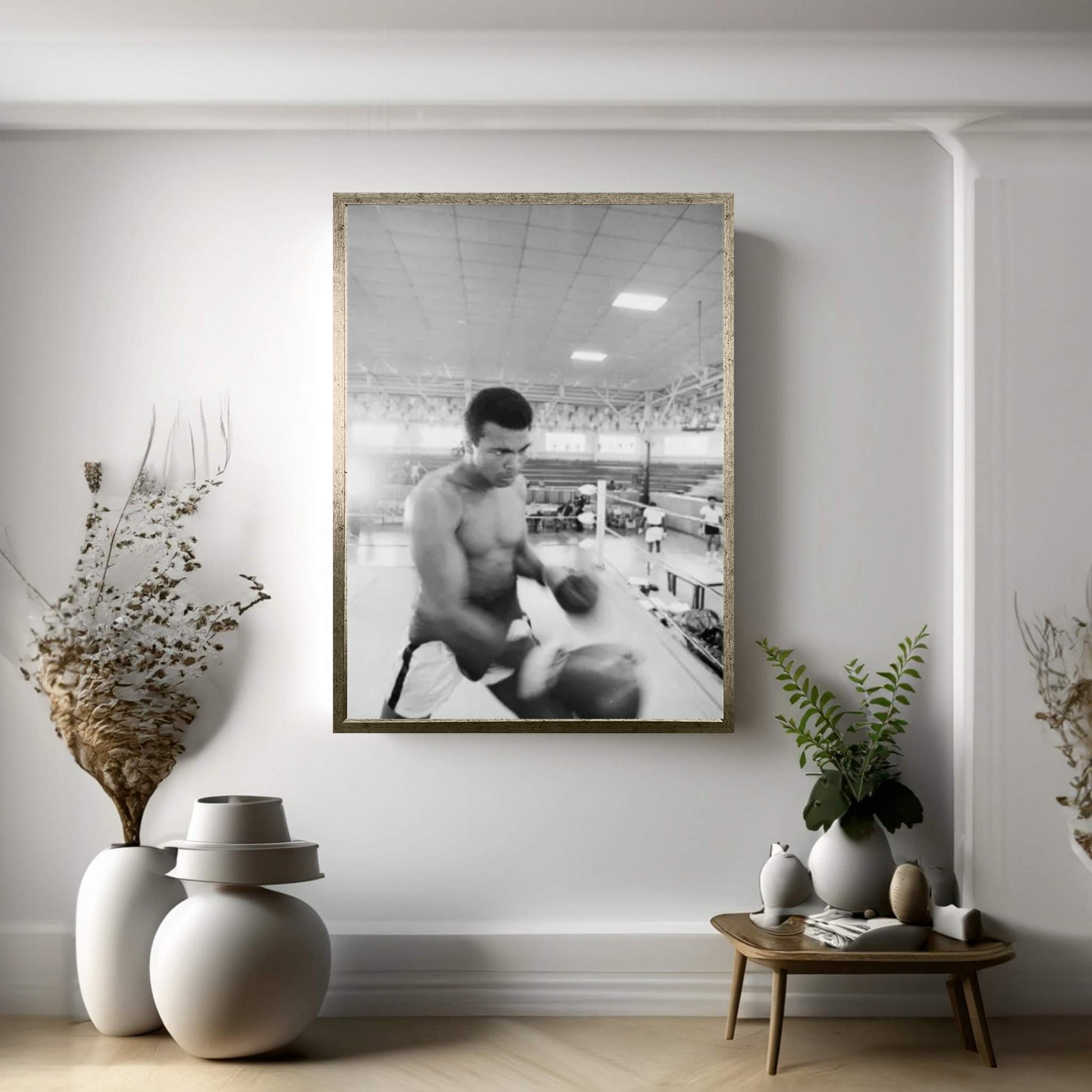 Blurred Motion View Of Muhammad Ali Sparring Canvas Wall Art - Y Canvas