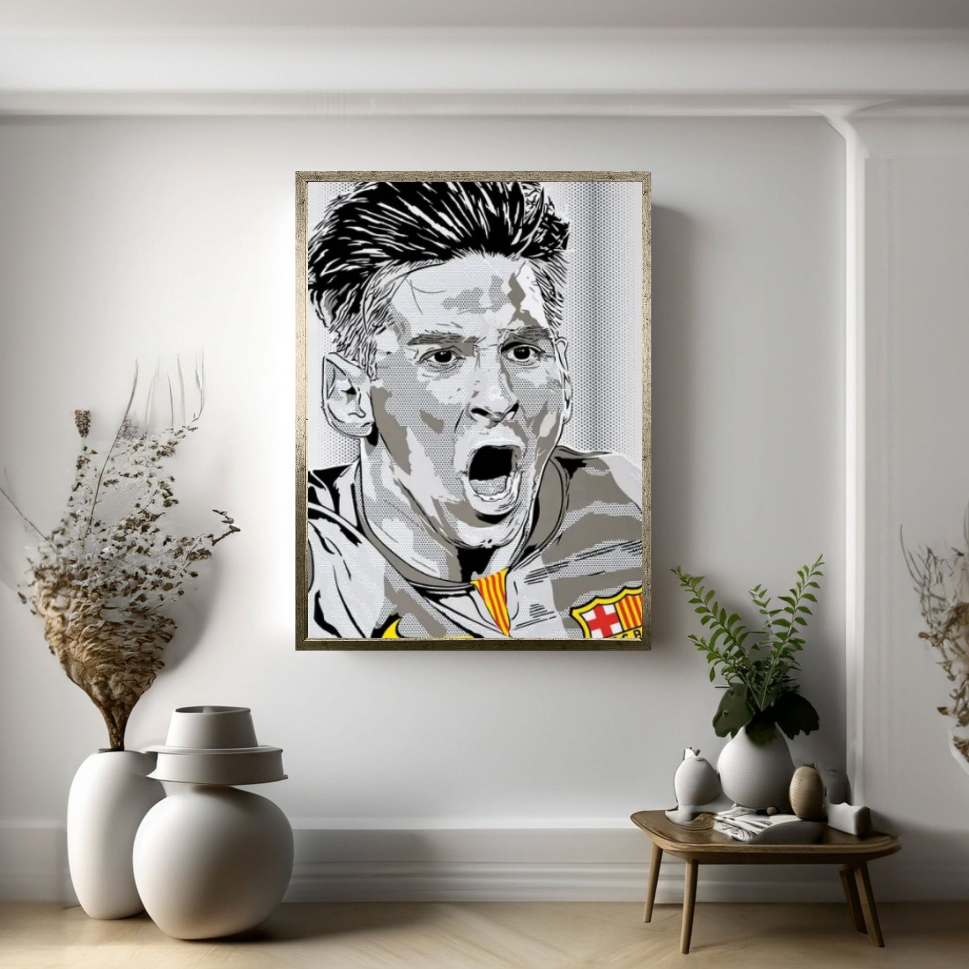 Messi Canvas Wall Art - Y Canvas