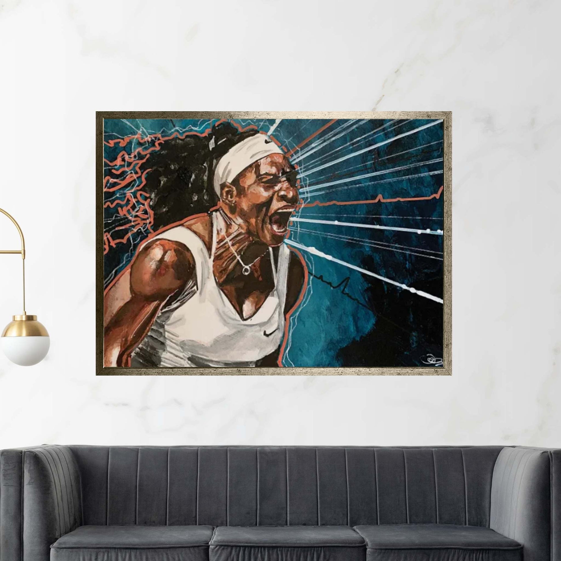 Serena Action Canvas Wall Art - Y Canvas
