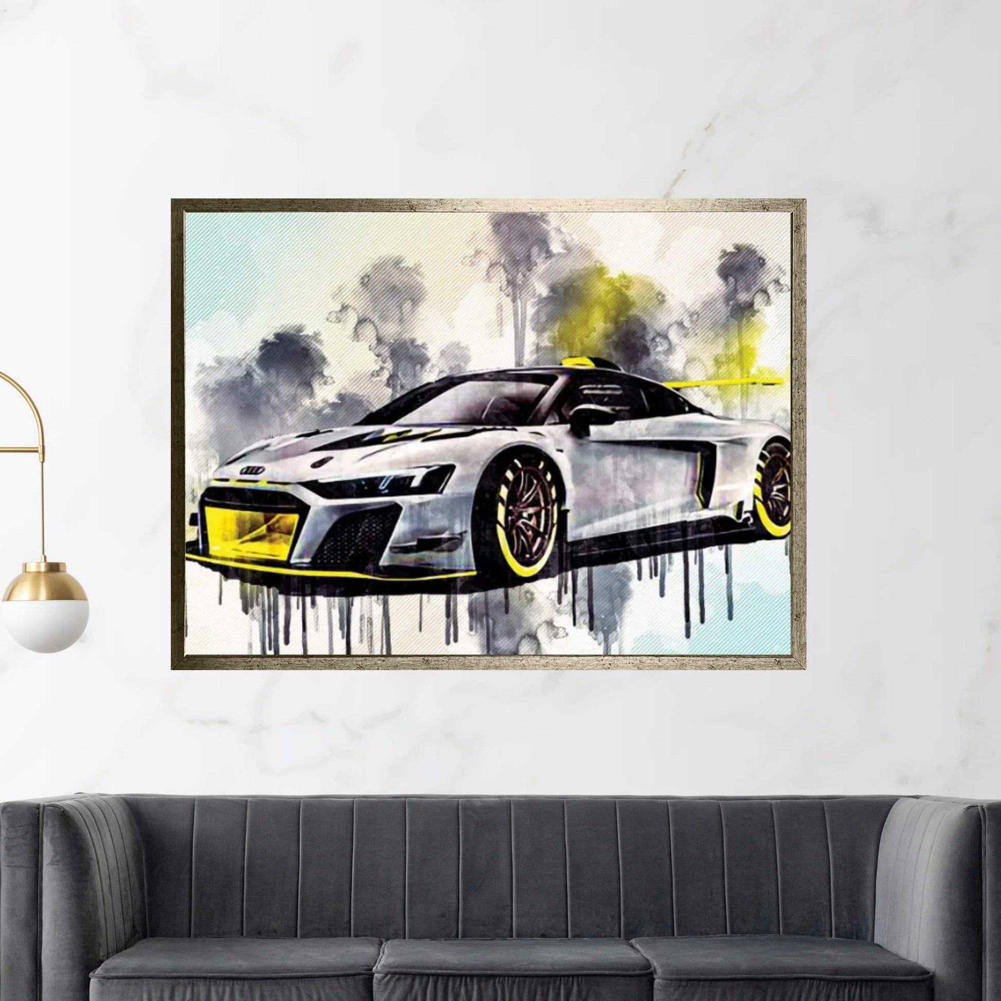 Audi R8 Lms Gt2 2020 Racing Car Supercar Tuning R8 Canvas Wall Art - Y Canvas