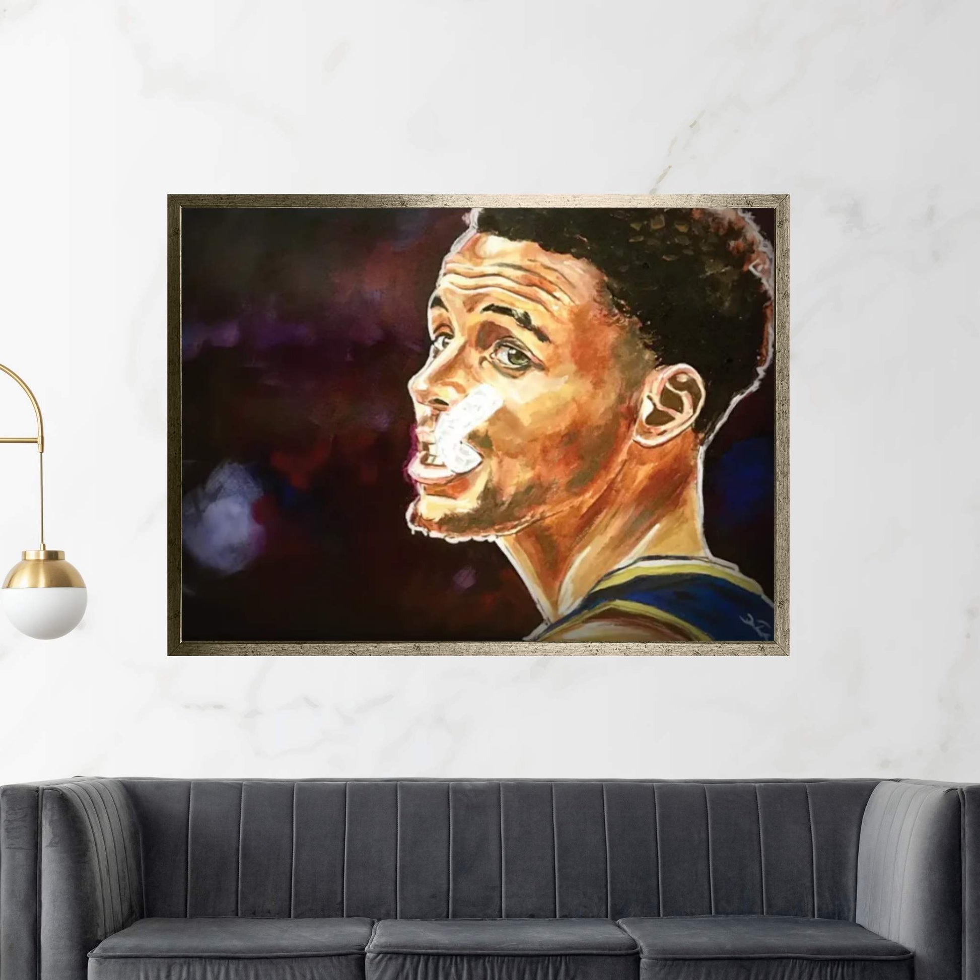 Steph Mouthpiece Canvas Wall Art - Y Canvas