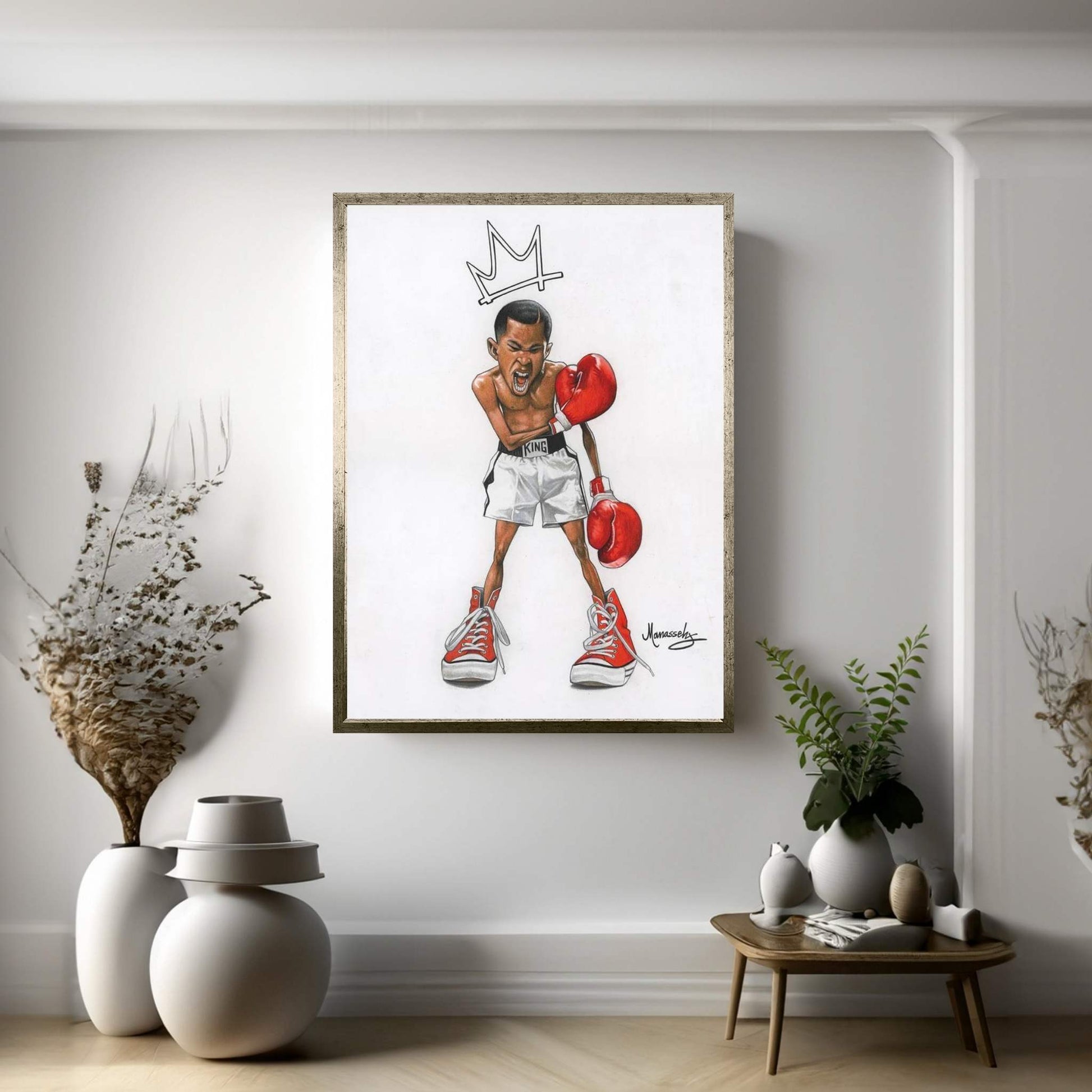 Ali Kid Canvas Wall Art - Y Canvas