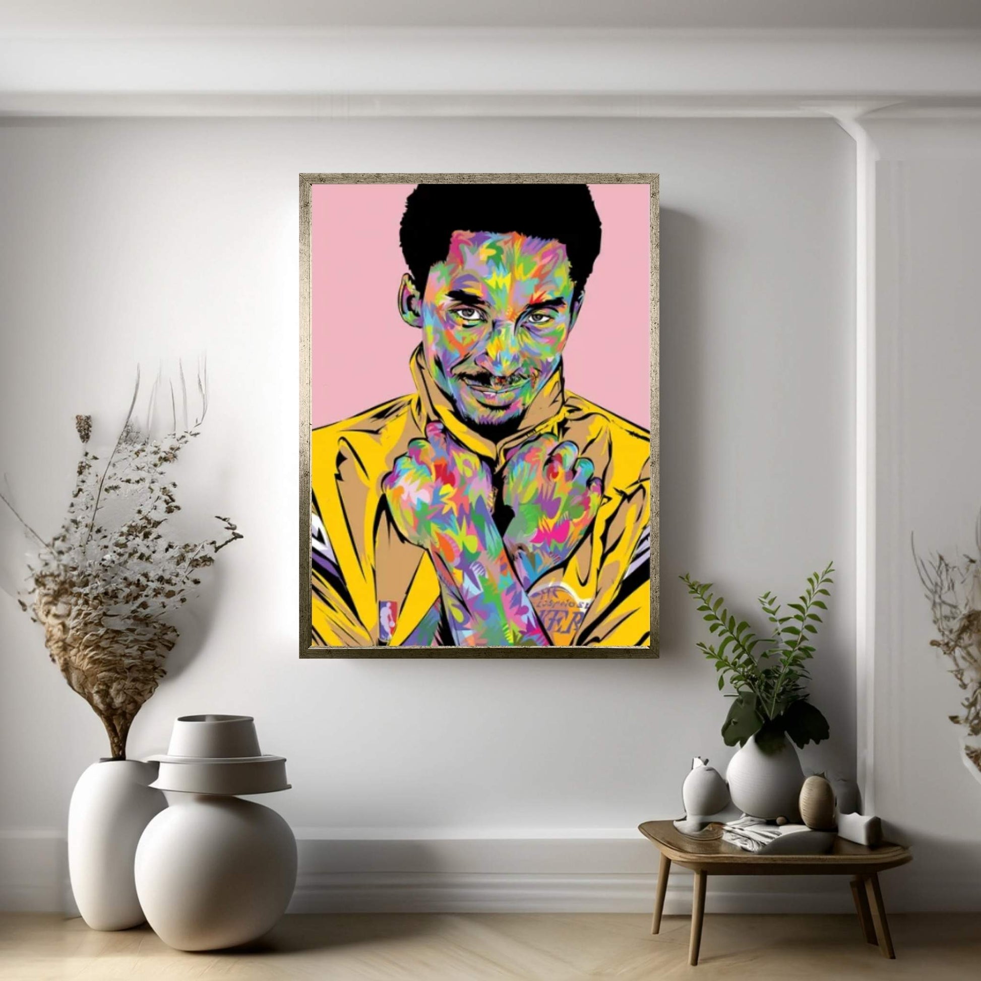 Kobe RIP Pink Canvas Wall Art - Y Canvas