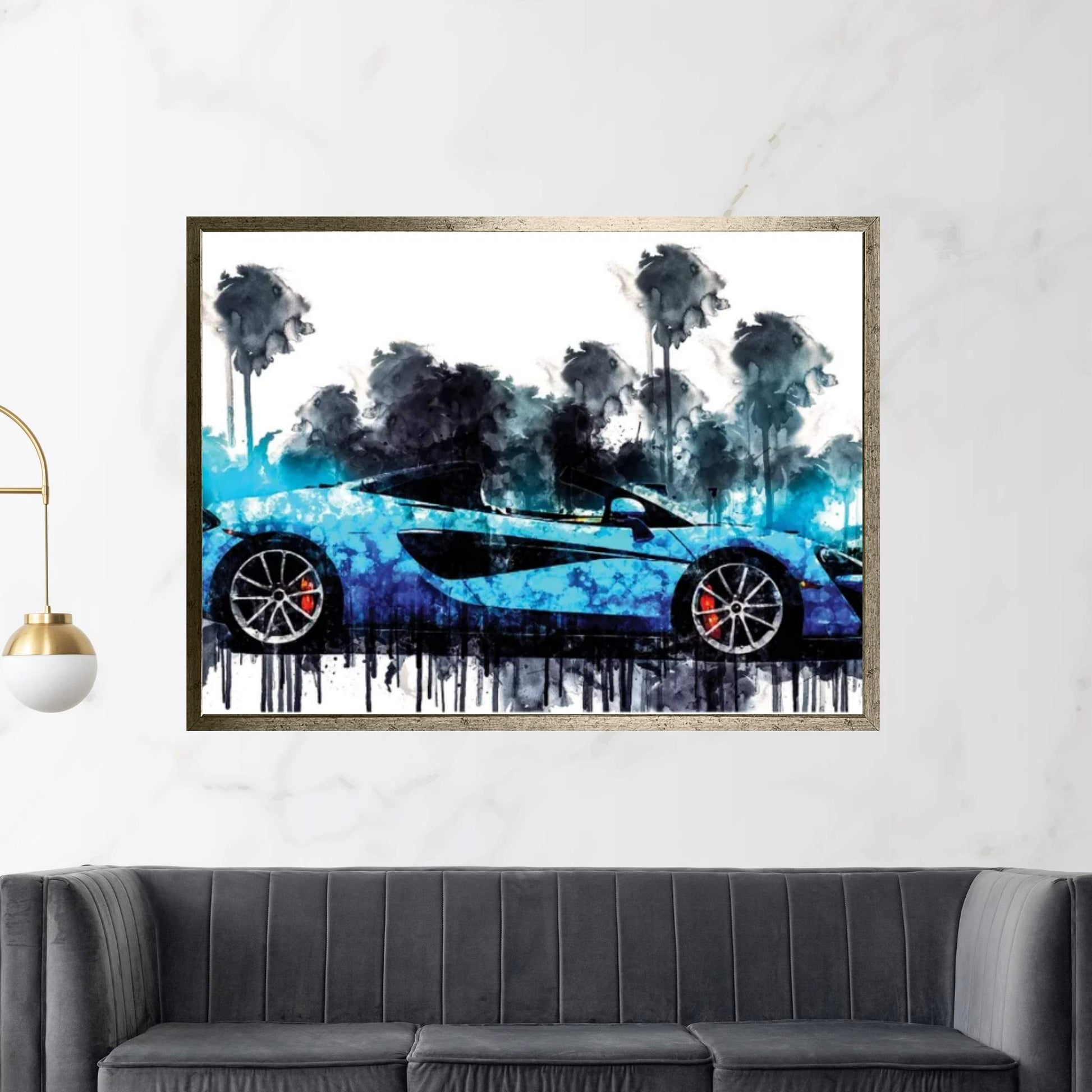 Car 2018 McLaren 570S Spider Canvas Wall Art - Y Canvas