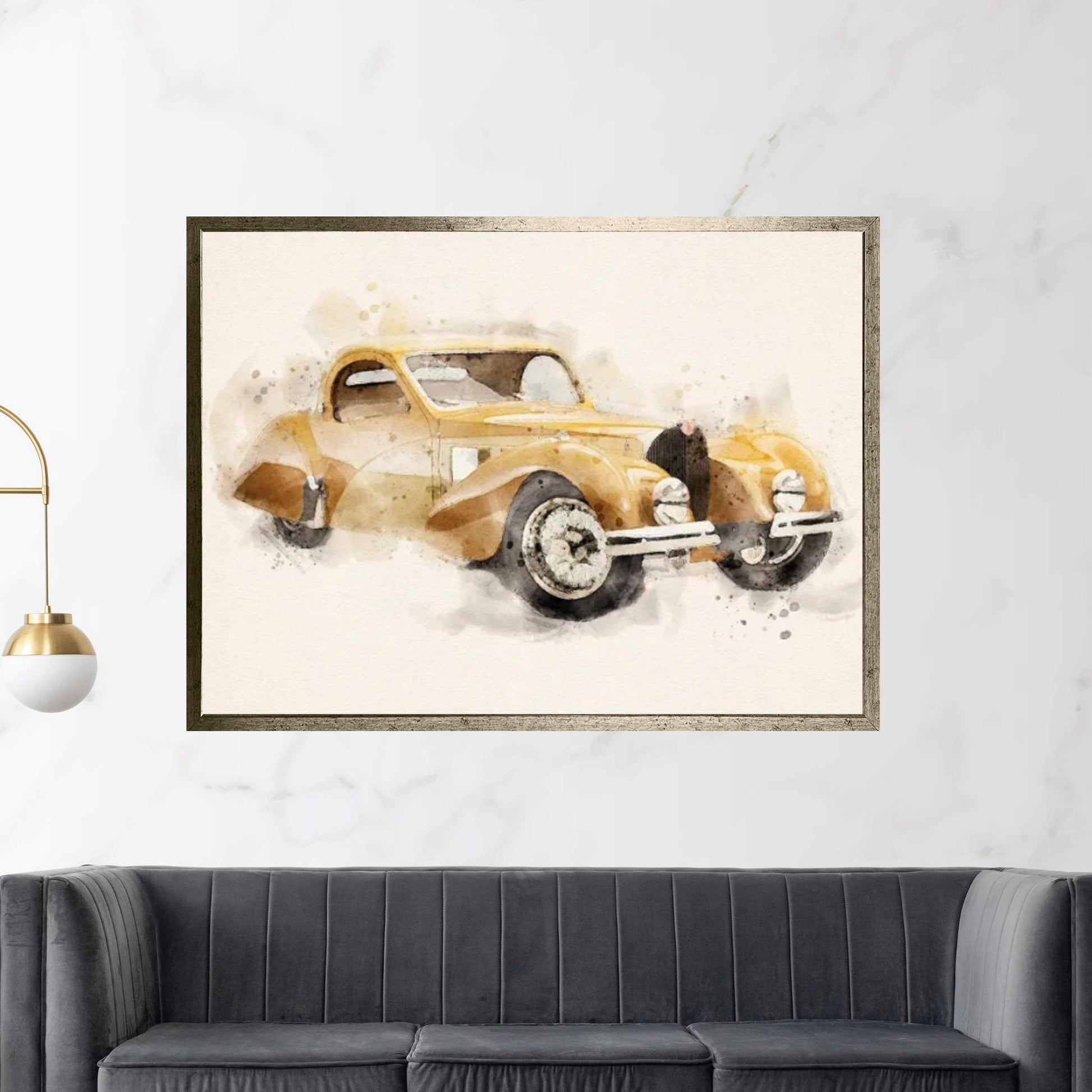 Bugatti Retro Vintage II Canvas Wall Art - Y Canvas