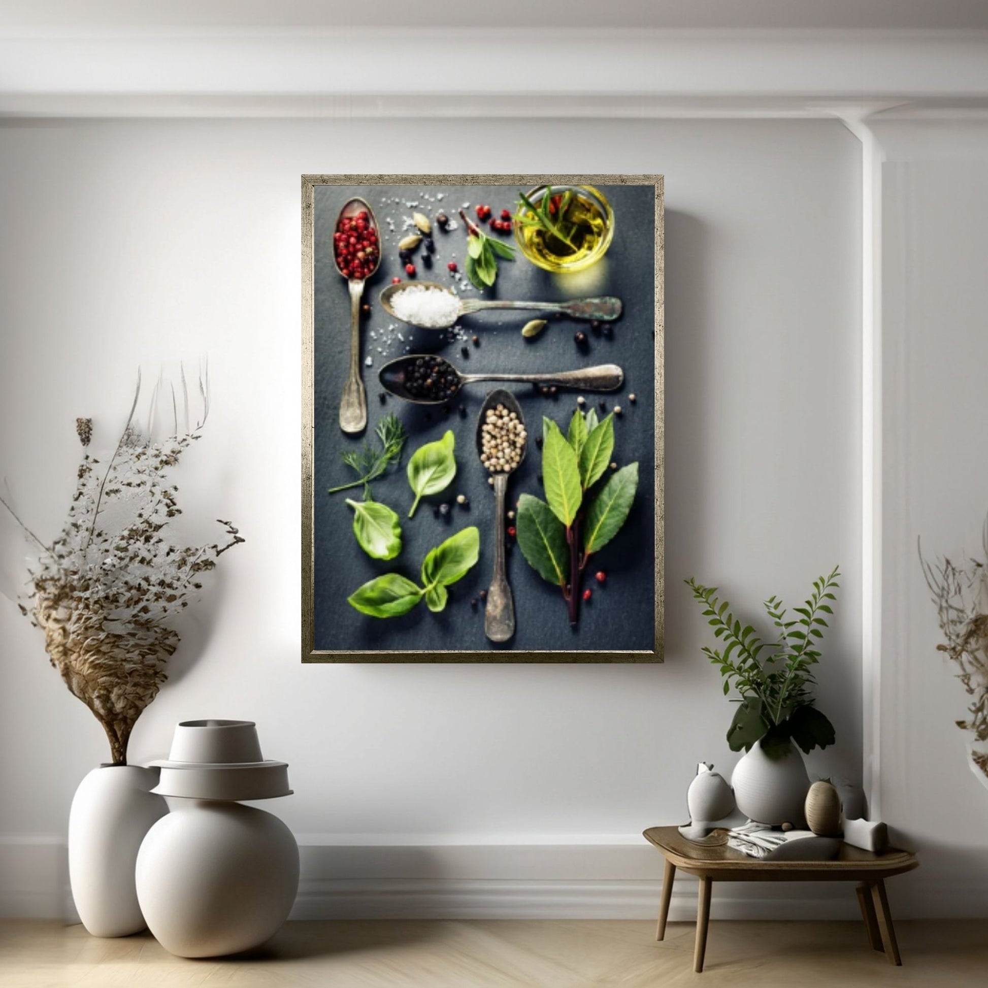 Large Wall Art, Herbs And Spices, Contemporary Canvas Print - Y Canvas