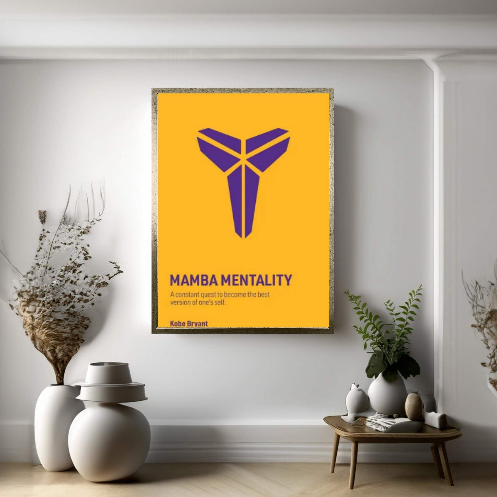 Mamba Mentality (Gold/ Purple) Canvas Wall Art - Y Canvas