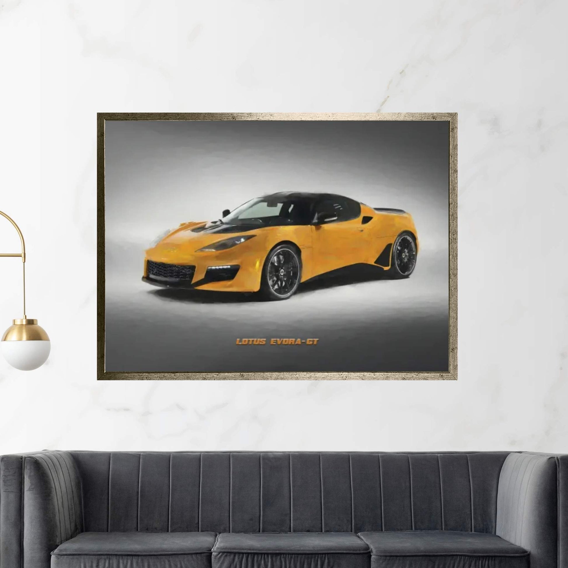 Lotus 2020 Evora GT In Watercolor Canvas Wall Art - Y Canvas