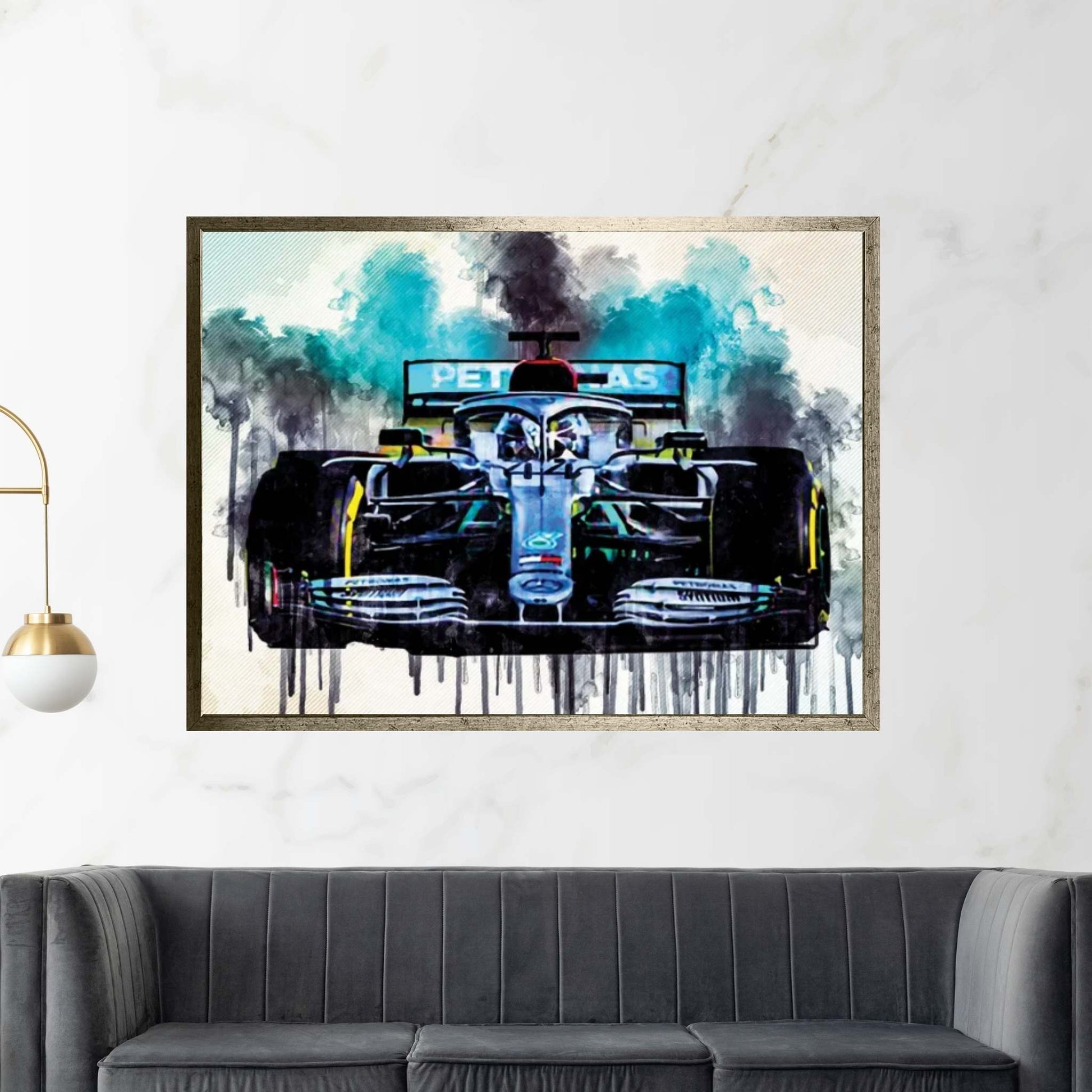 Mercedes-Amg F1 W11 Eq Performance Close-Up Lewis Hamilton 2020 F1 Cars Raceway Formula 1 Canvas Wall Art - Y Canvas