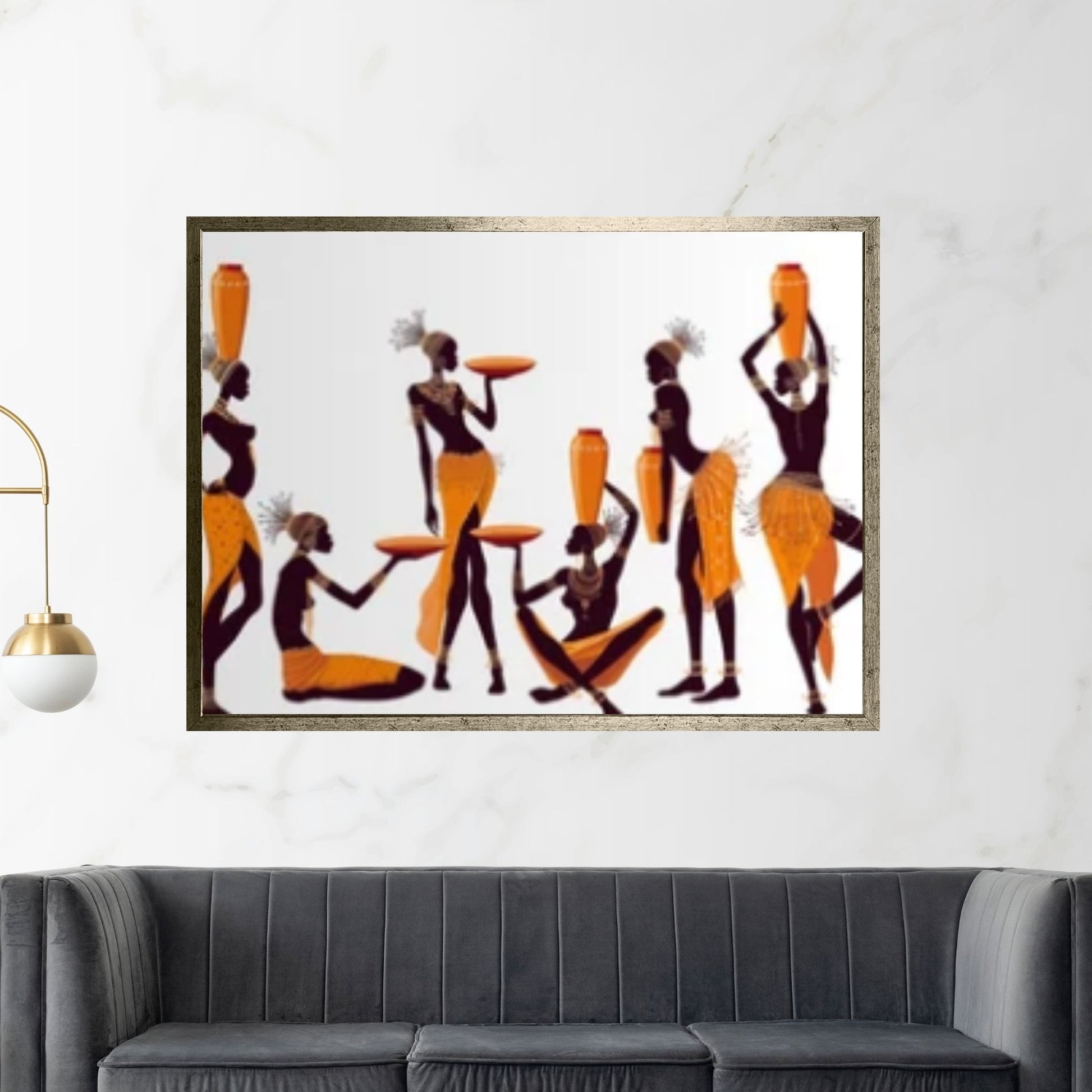 African Women Canvas Wall Art | Afro American Canvas Wall Art | African Women Colorful Abstract - Y Canvas