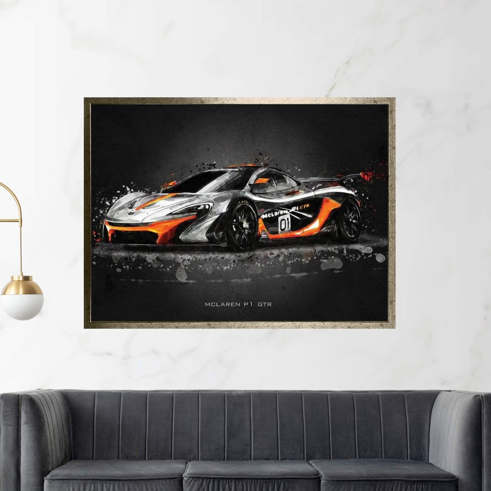 Mclaren P1 GTR Canvas Wall Art - Y Canvas