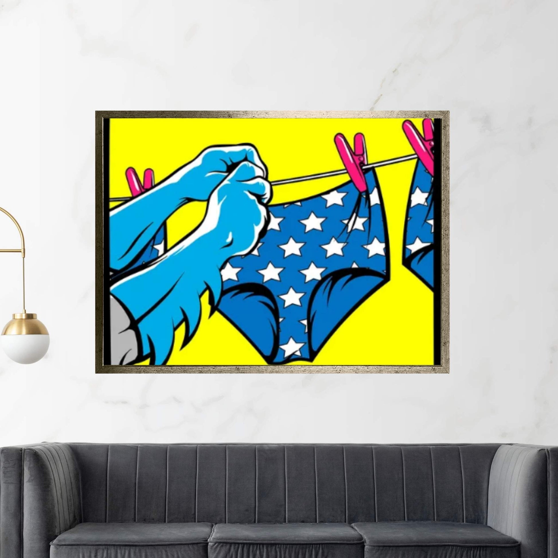 BatLaundry Canvas Wall Art - Y Canvas