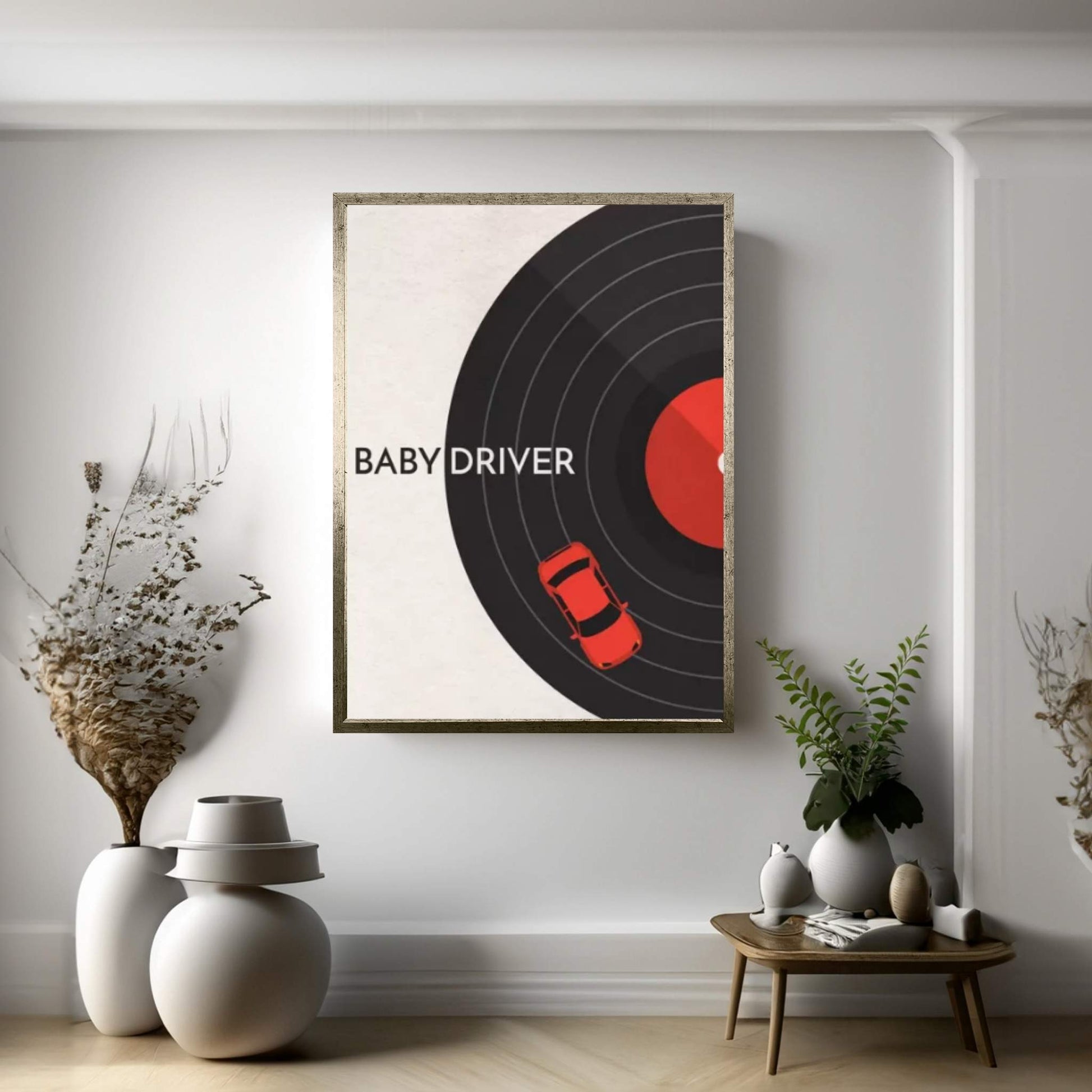 Baby Driver Minimalist Poster Canvas Wall Art - Y Canvas