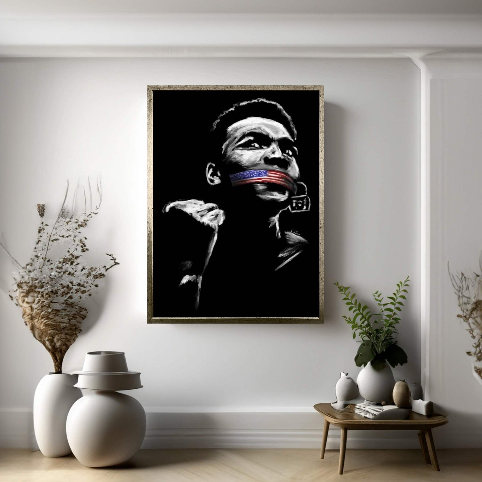 No Silence Canvas Wall Art - Y Canvas