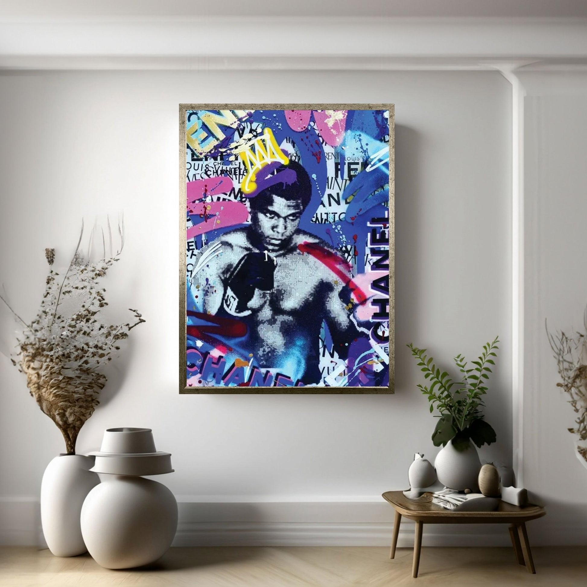 Ali Brand Graffiti Canvas Wall Art - Y Canvas