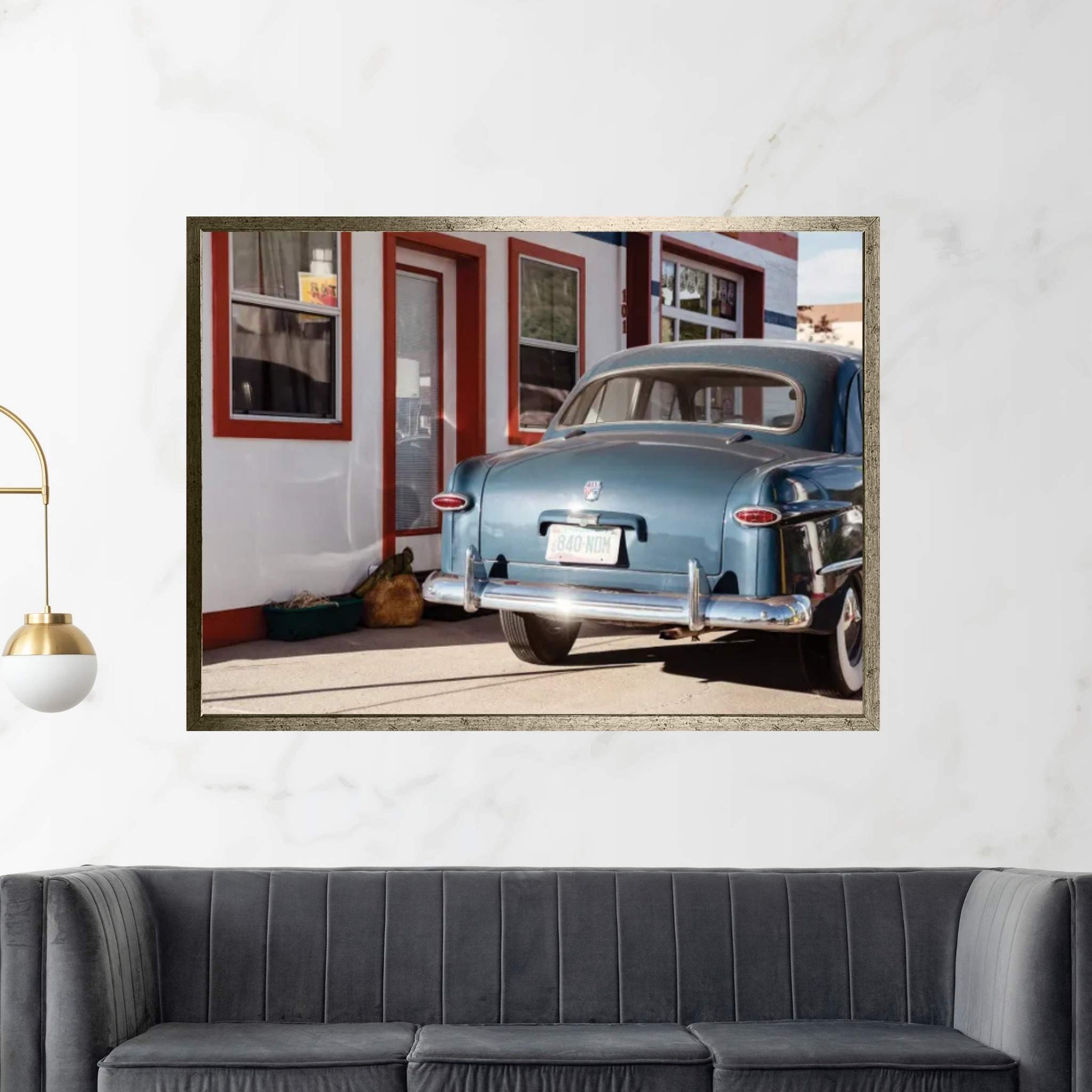 American West - Retro Ford Arizona Canvas Wall Art - Y Canvas