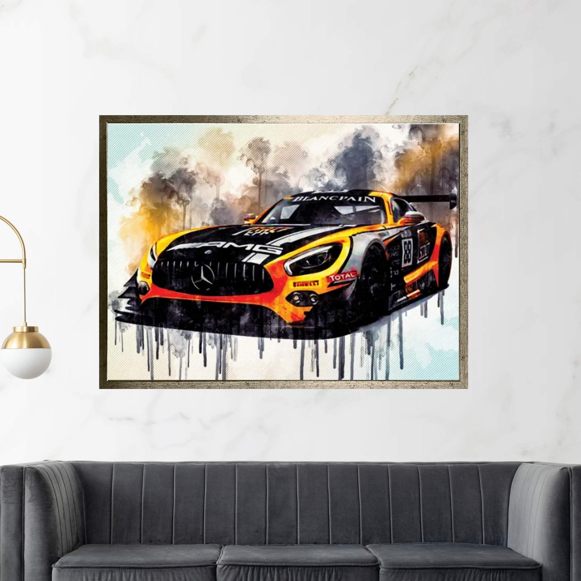 Mercedes-Amg 2018 Akka Asp Dtm Racing Tuning German Sports Cars Canvas Wall Art - Y Canvas