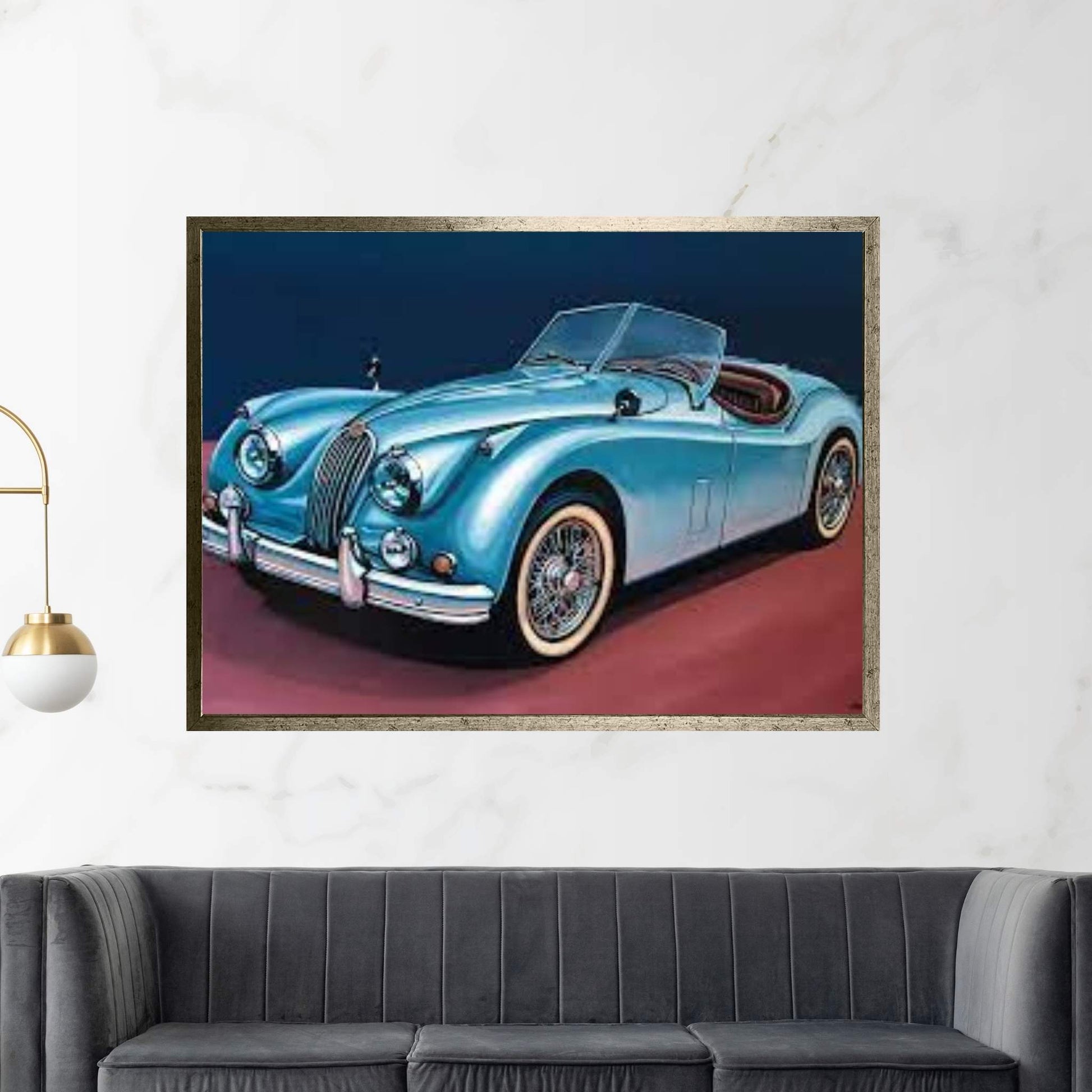 Jaguar Xk140 Cabrio Canvas Wall Art - Y Canvas