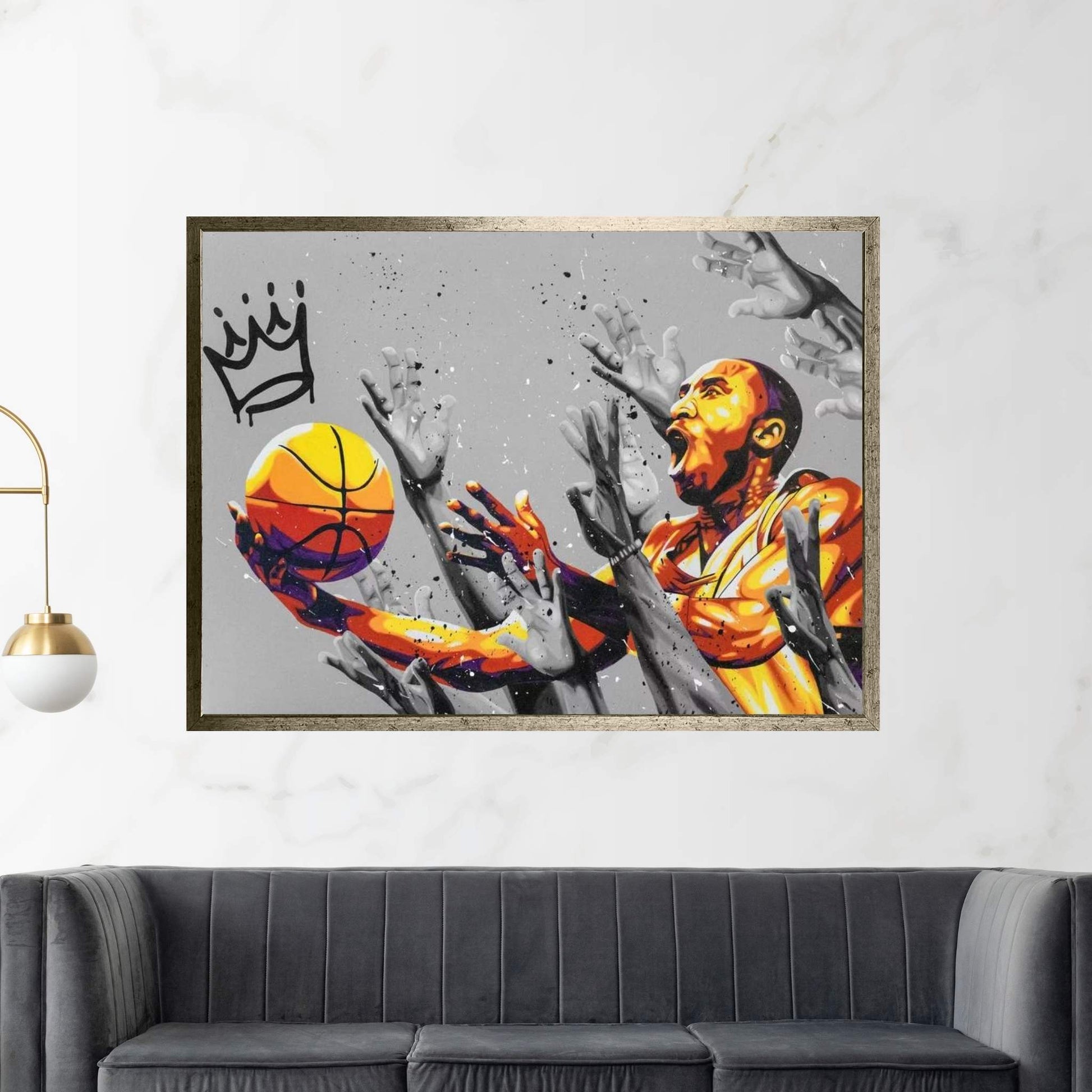 Kobe Crown Canvas Wall Art - Y Canvas