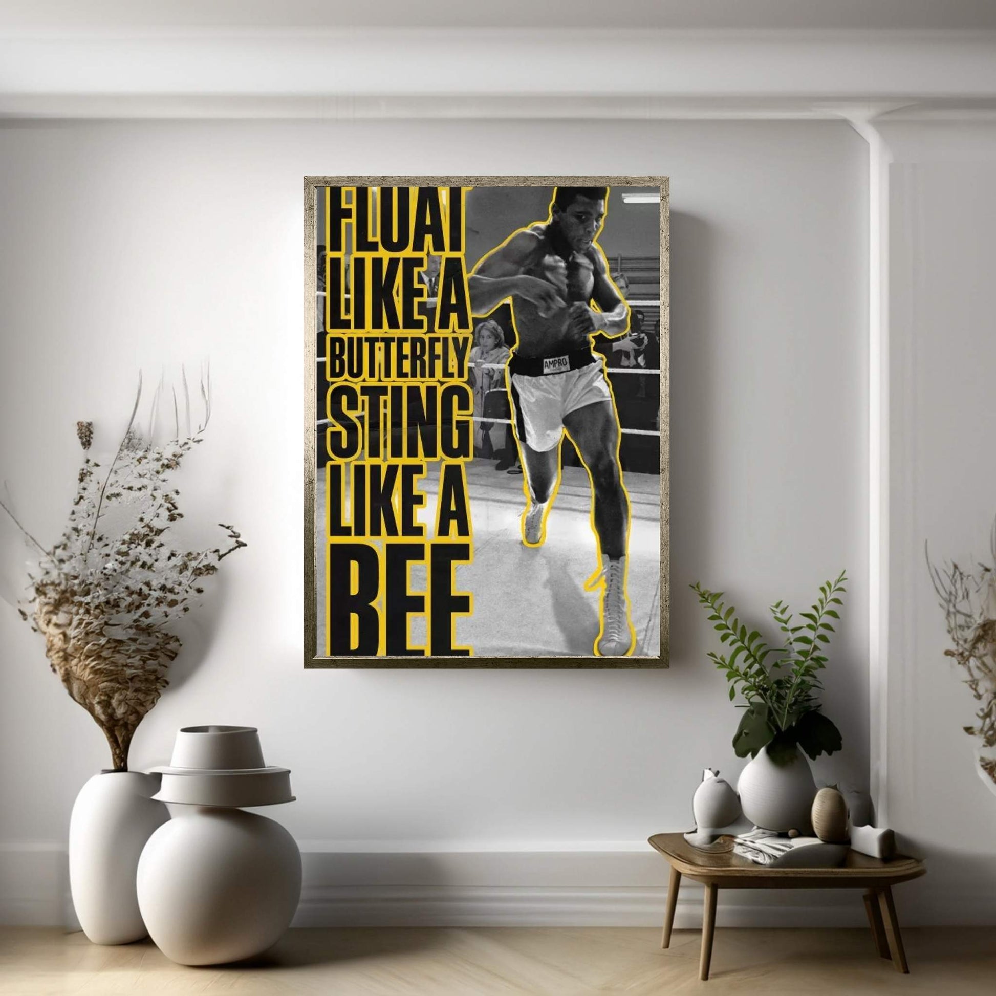 Float like a butterfly Sting like a Bee Canvas Wall Art - Y Canvas