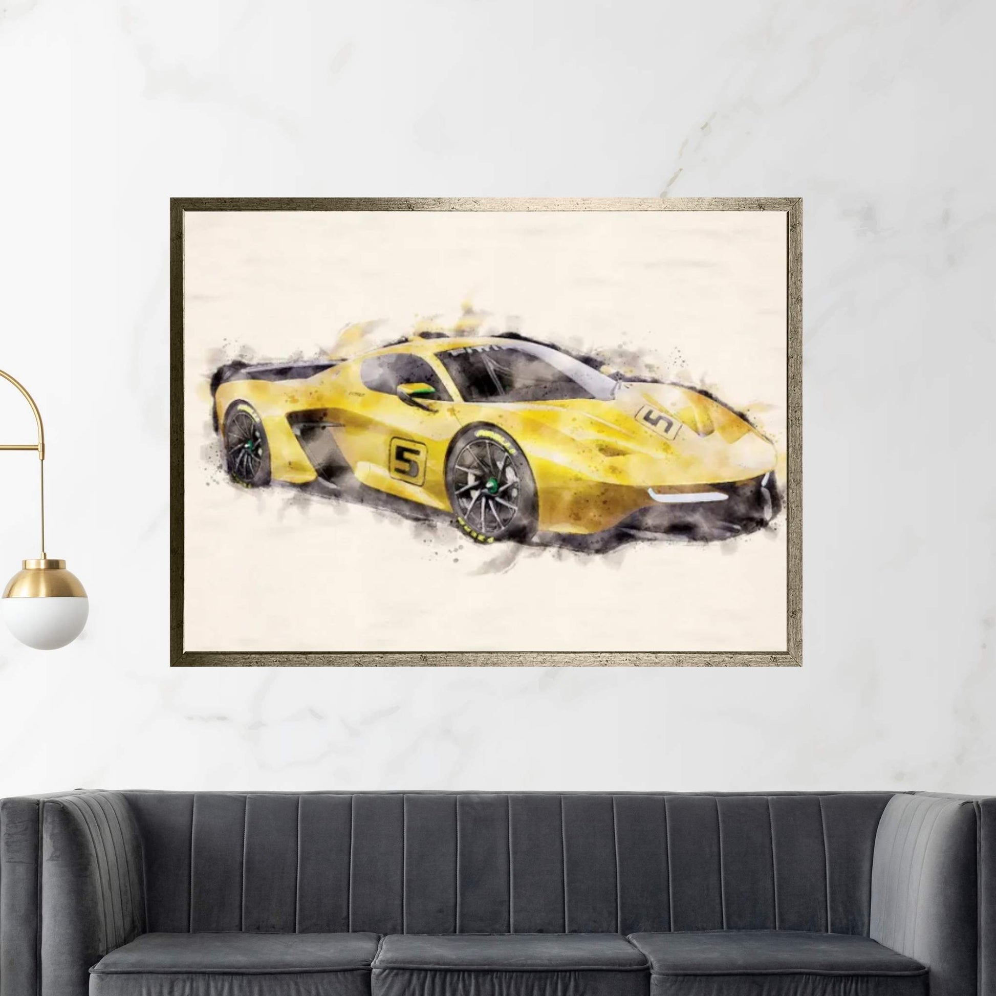 Fittipaldi EF7 Vision Sports Car V2 Canvas Wall Art - Y Canvas