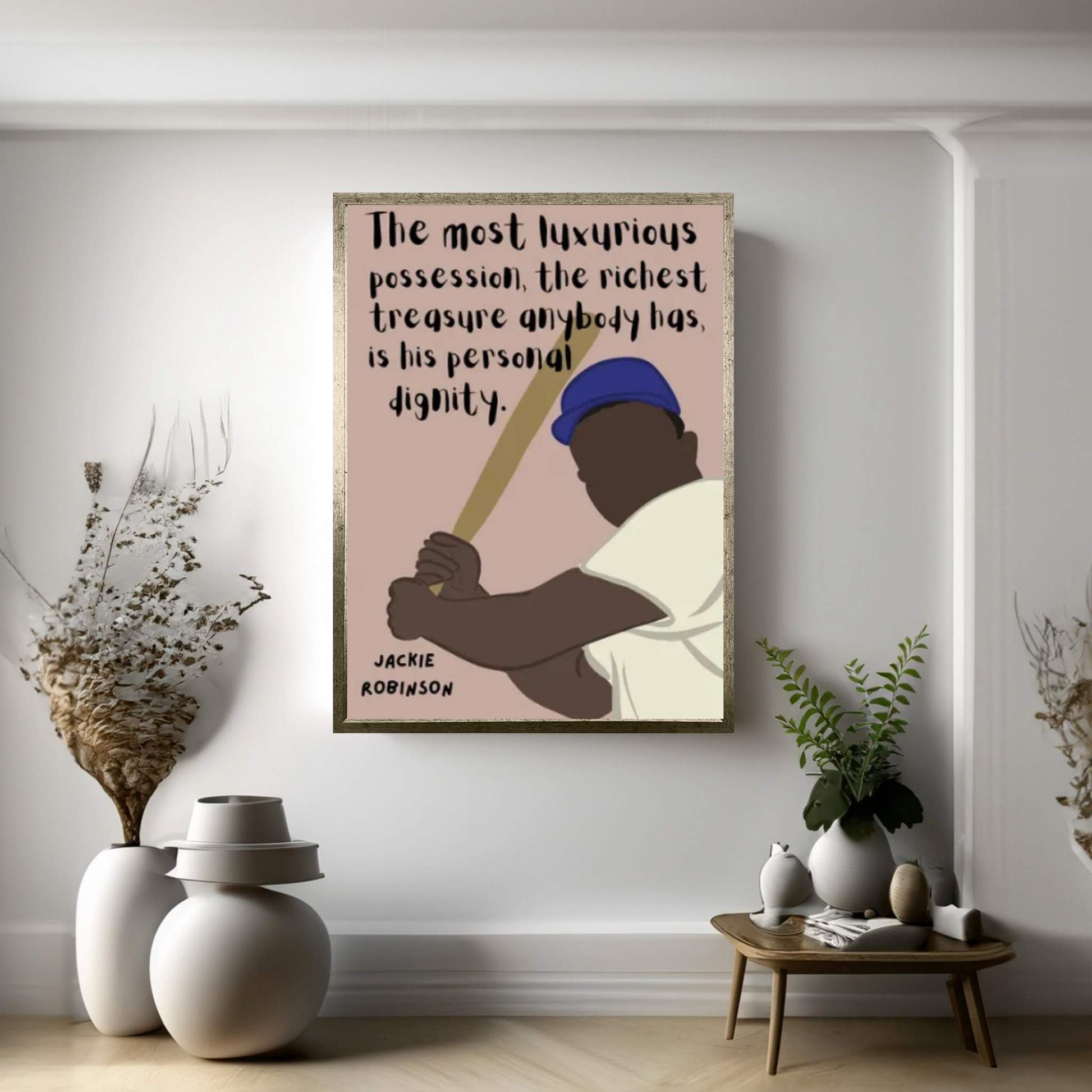 Jackie Robinson Quote Canvas Wall Art - Y Canvas
