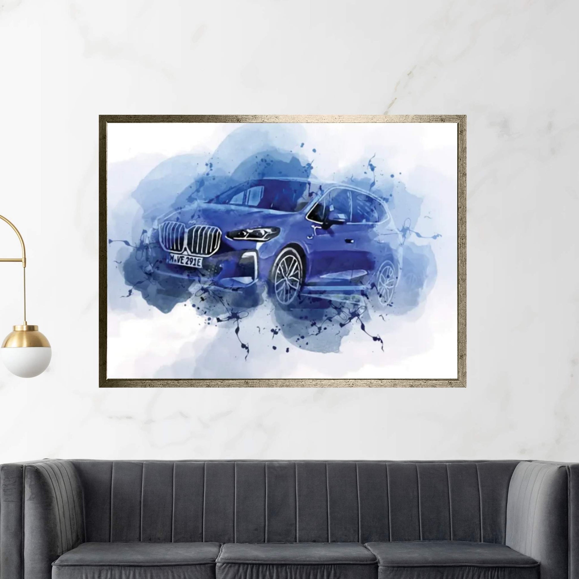 BMW 230E Xdrive Active Tourer M Sport 2021 Canvas Wall Art - Y Canvas