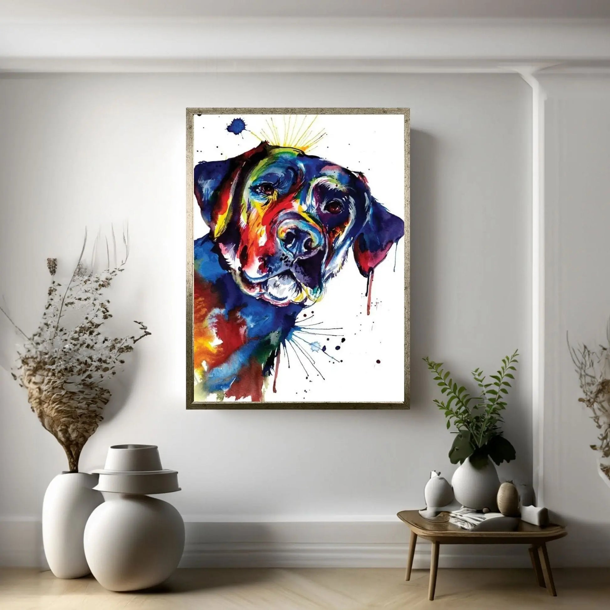 Black Lab Canvas Wall Art - Y Canvas