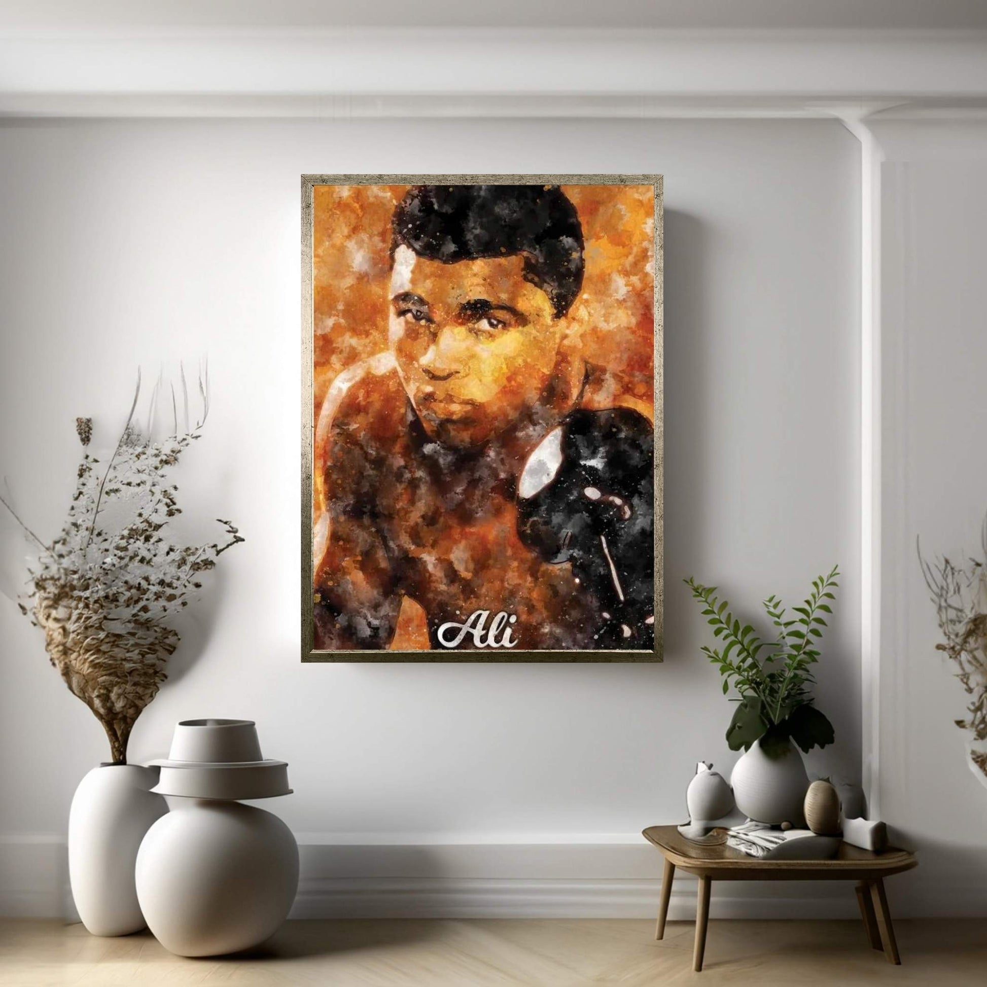 Ali Watercolor Canvas Wall Art - Y Canvas