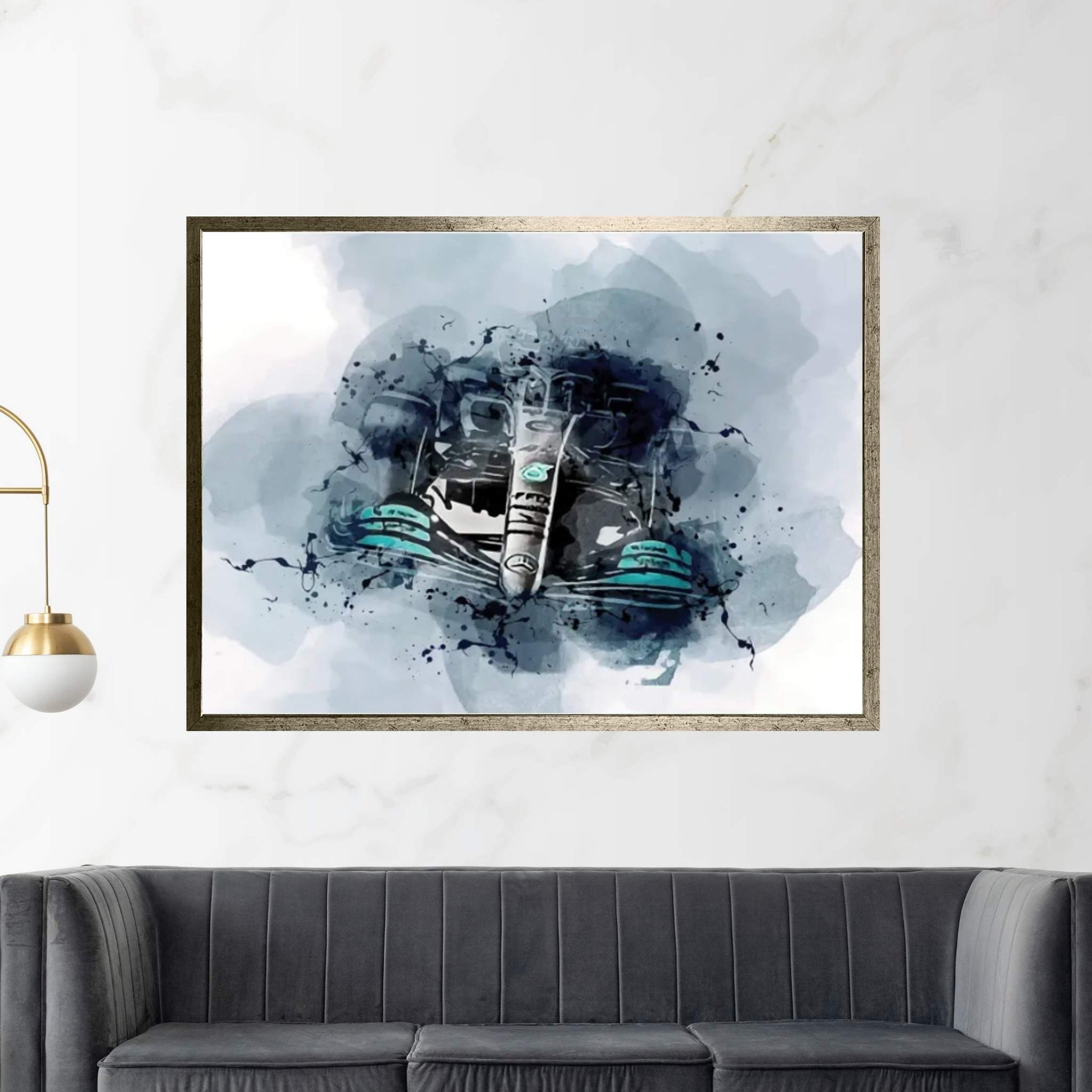2022 Mercedes-Amg F1 W13 E F1 Racing Cars Canvas Wall Art - Y Canvas