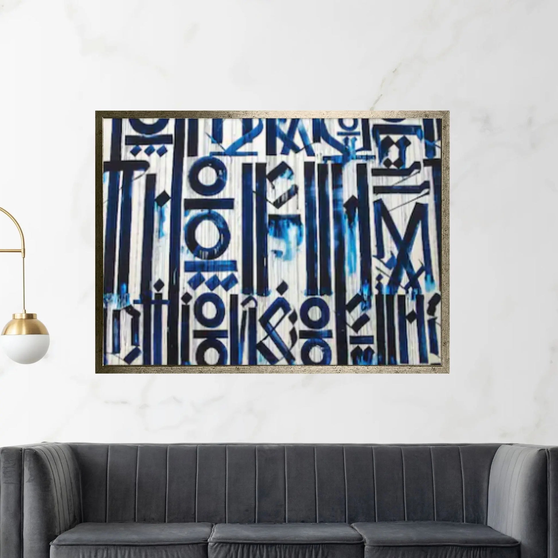 Abstract Retna Wall Art Graffiti American Black & White Reproduction Painting Wall Art - Y Canvas