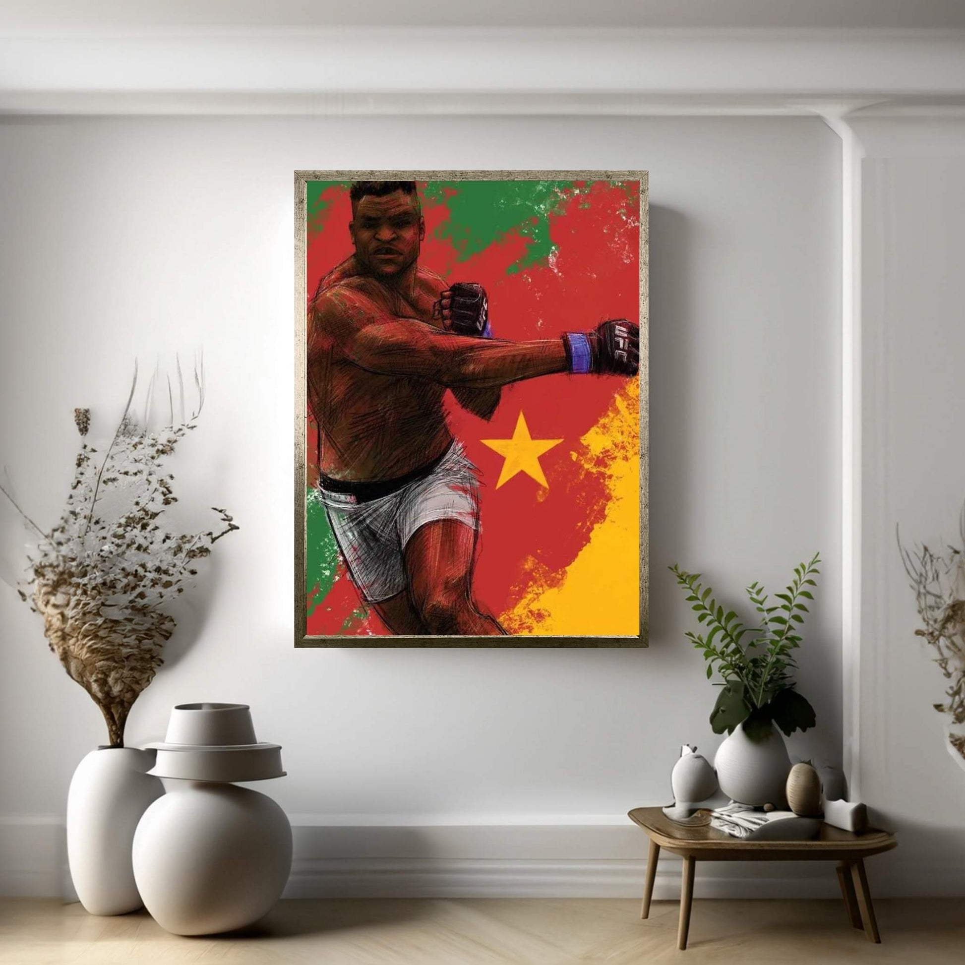 Francis Ngannou Canvas Wall Art - Y Canvas