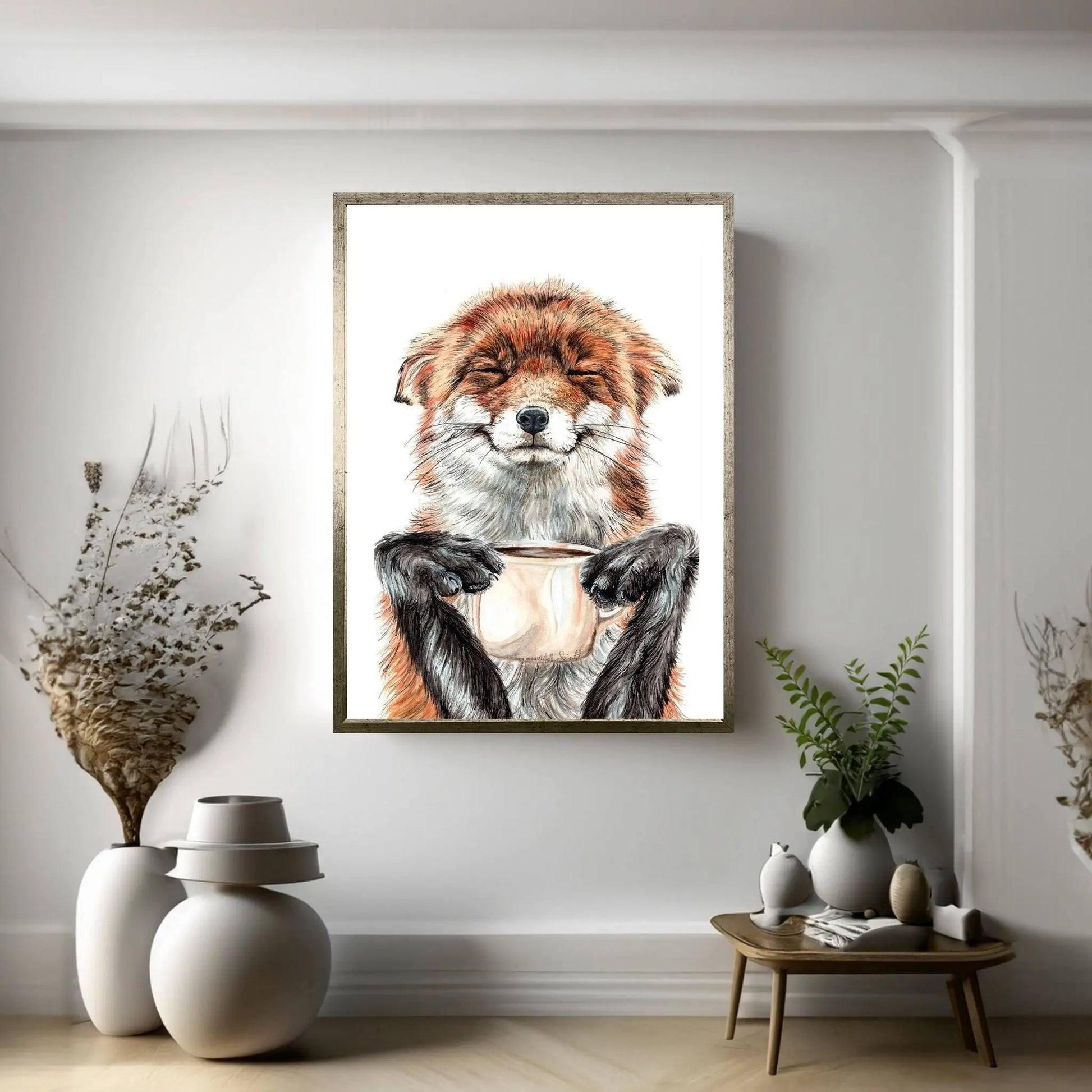 Morning Fox Canvas Wall Art - Y Canvas