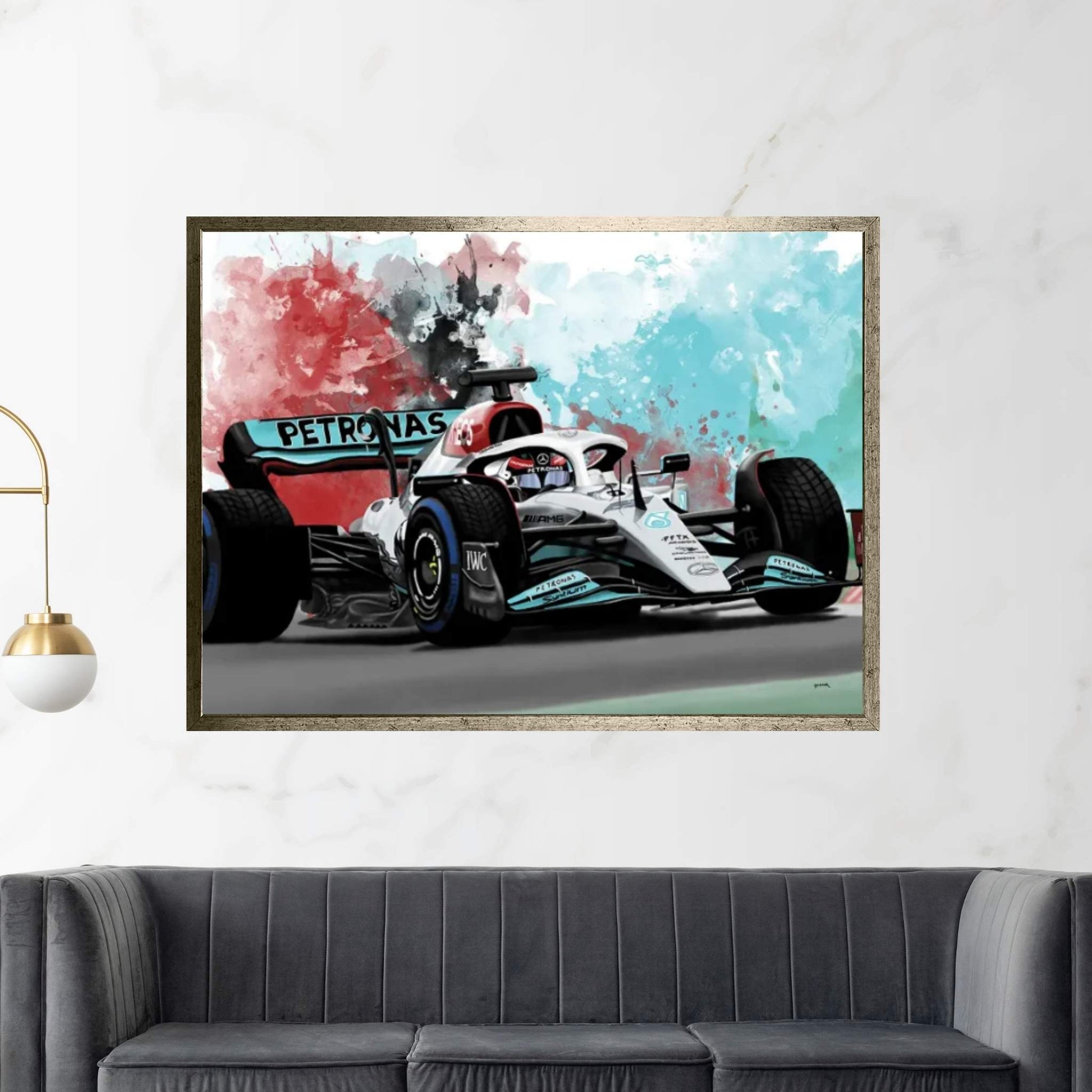 Raikkonen's Racecar Canvas Wall Art - Y Canvas