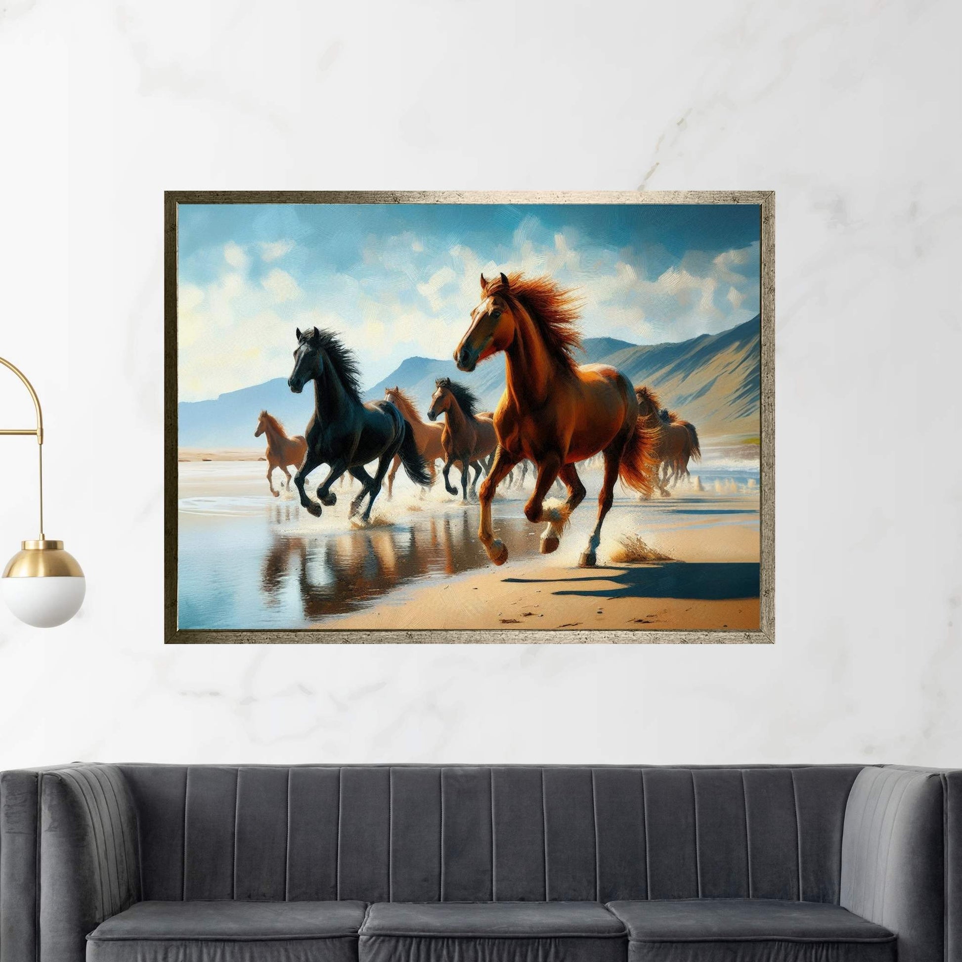 Beautiful Brown Horse Canvas Wall Art , Animal Wall Art - Y Canvas