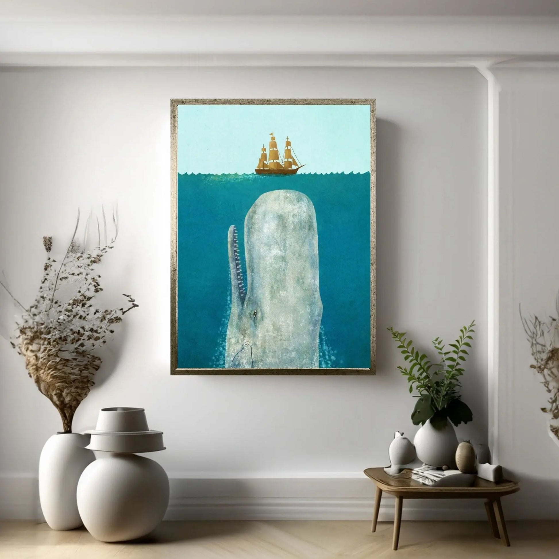 The Whale Canvas Wall Art - Y Canvas